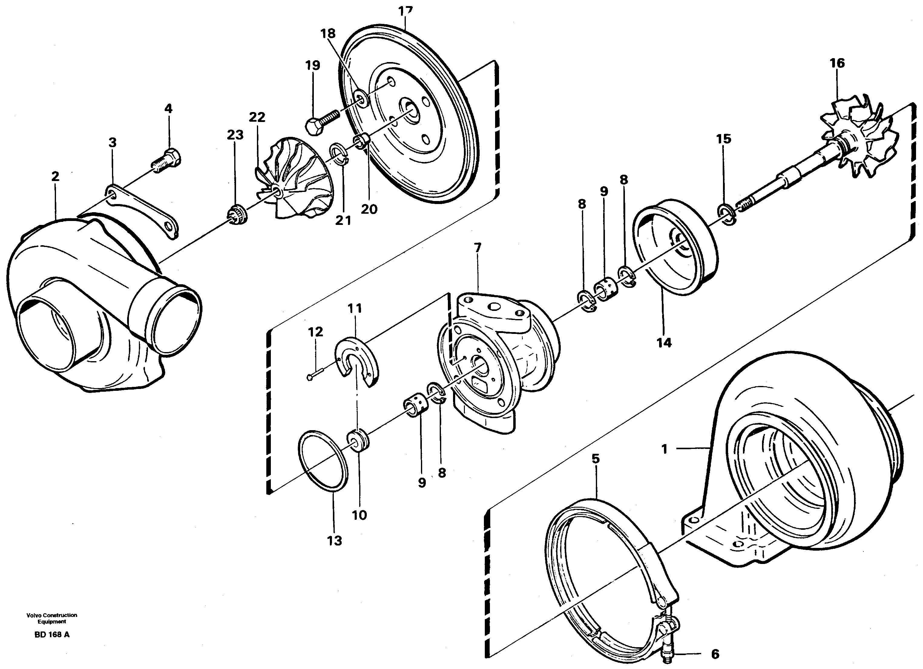 Turbo charger — volvo parts diagram
