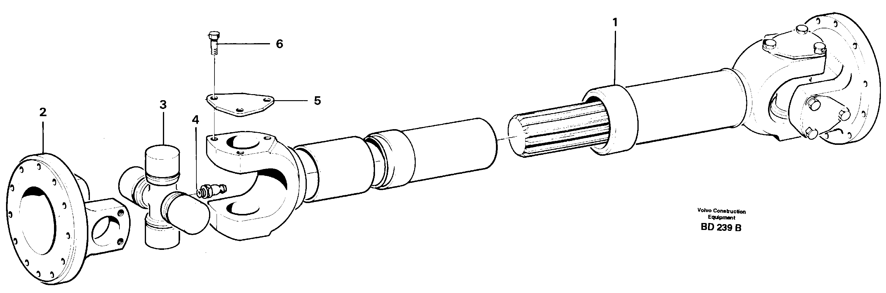 Propeller shaft — volvo parts diagram
