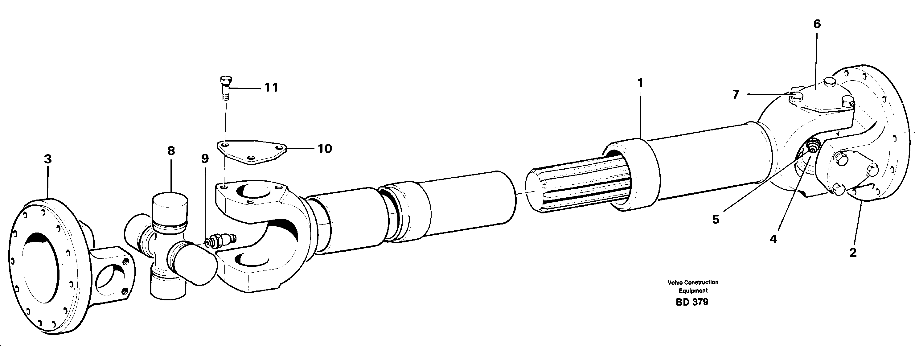 Propeller shaft — volvo parts diagram