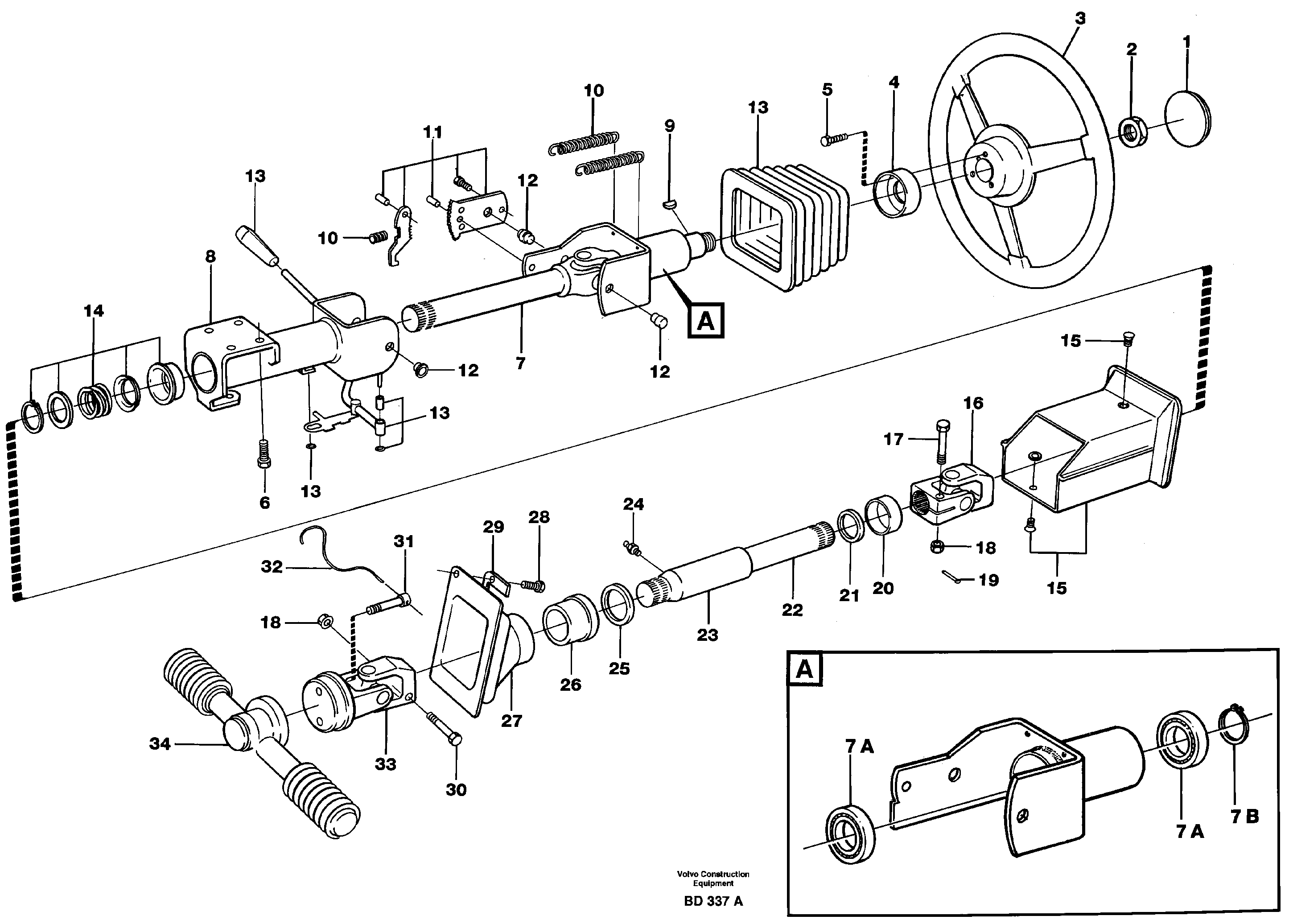 Steering gear  CAB 1706 - — volvo parts diagram