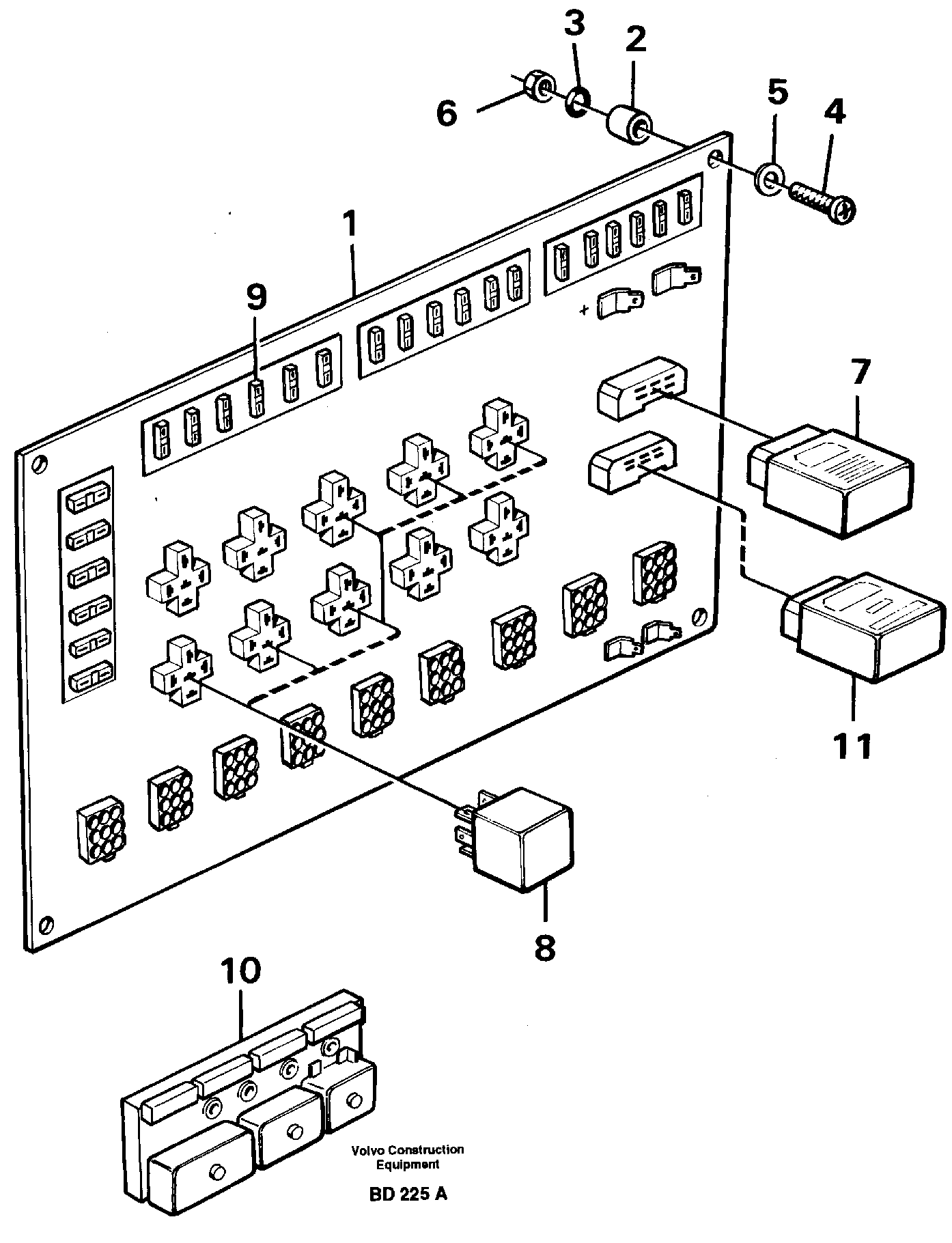 Electrical distribution box — volvo parts diagram