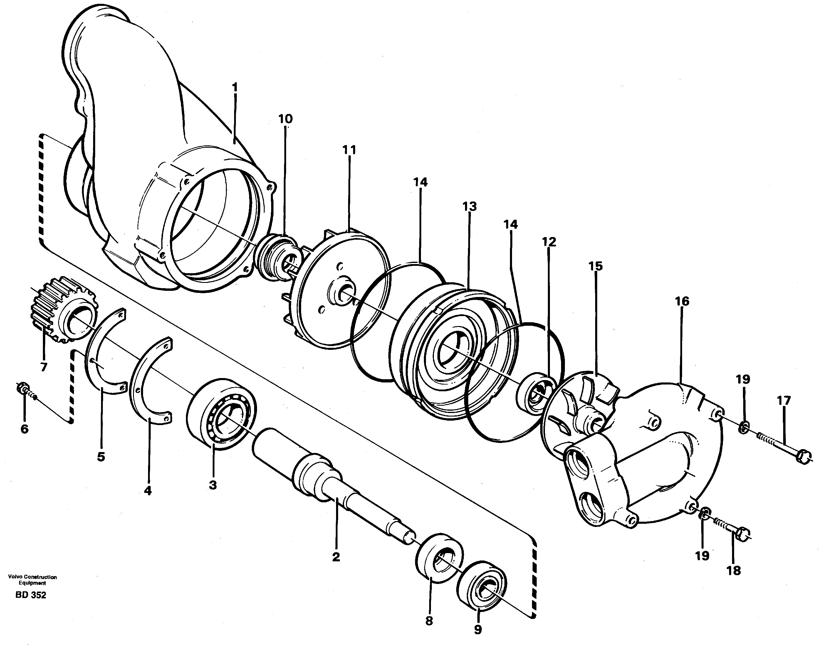 Water pump.  TD 102 KFE ENG 272905 -, 92238 — volvo parts diagram