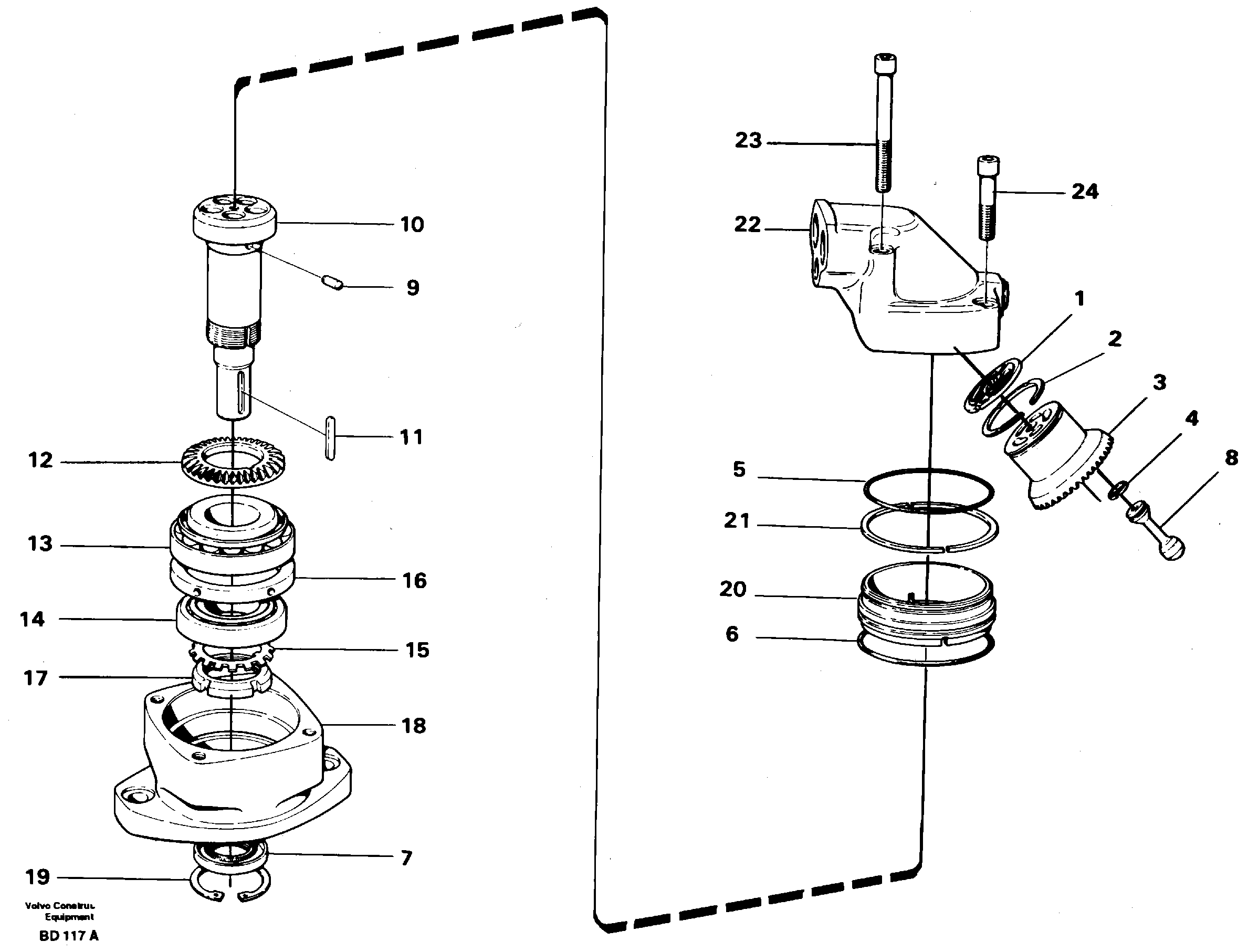 Hydraulic motor — volvo parts diagram