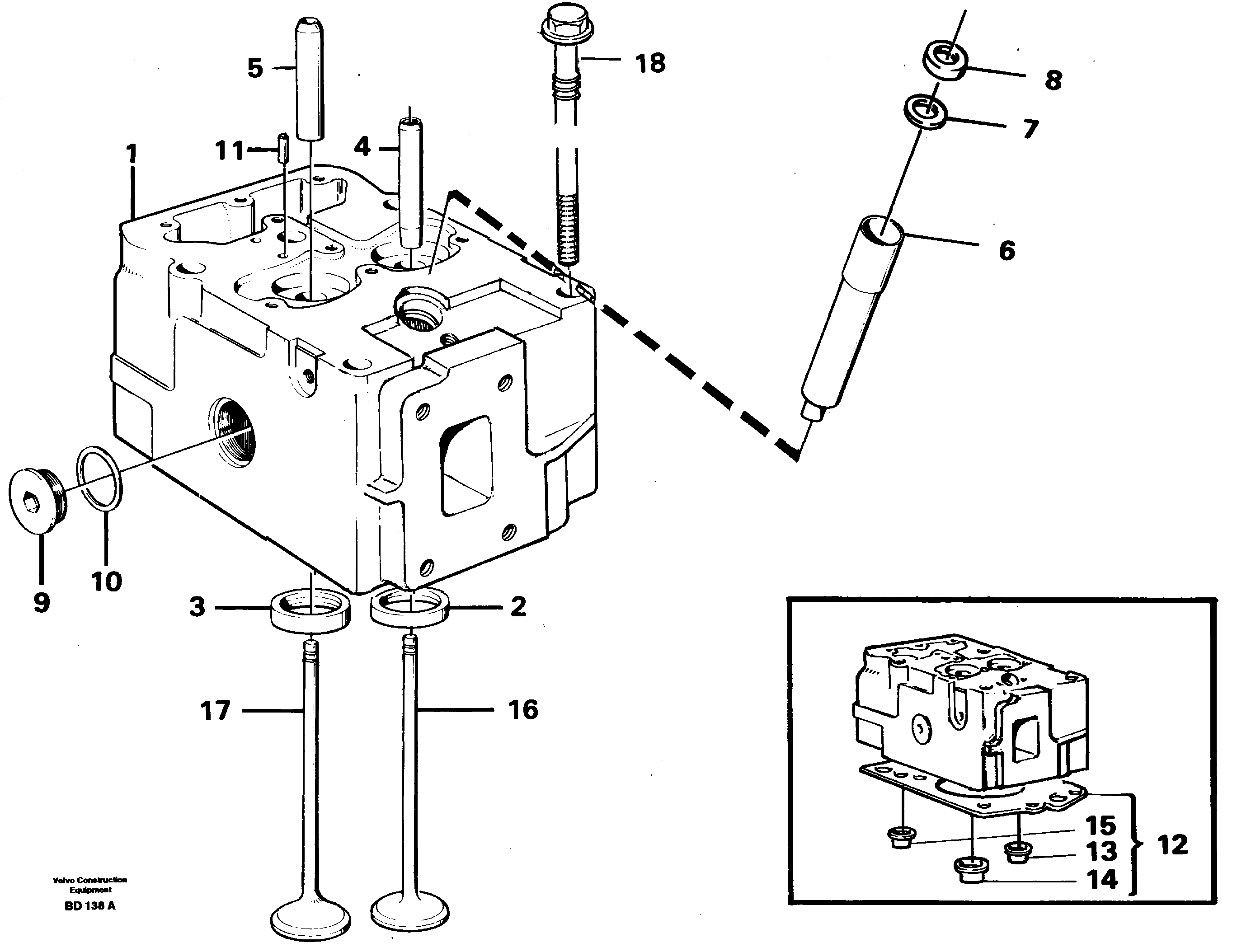 Cylinder head — volvo parts diagram