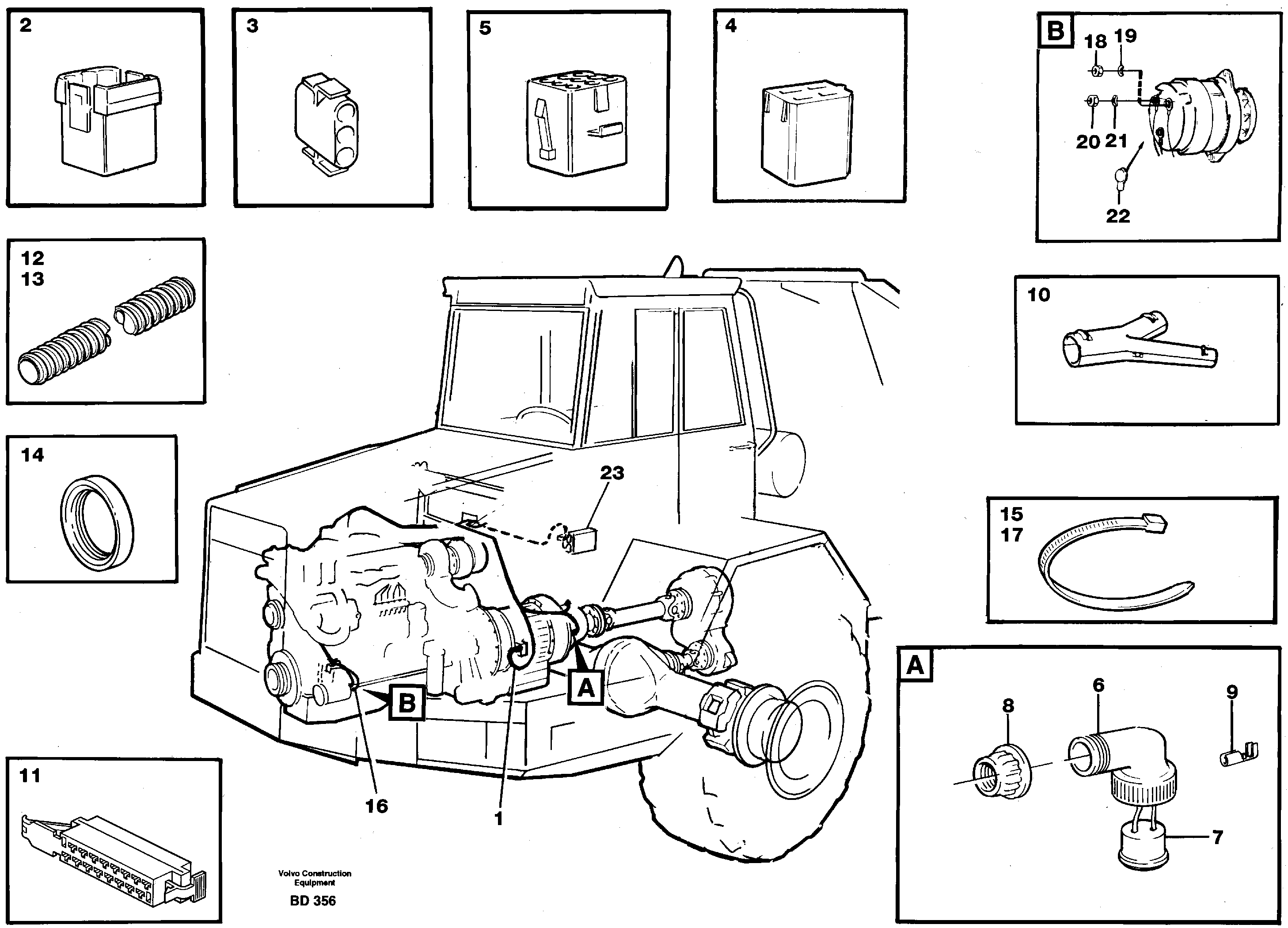 Cable harnesses, front — volvo parts diagram