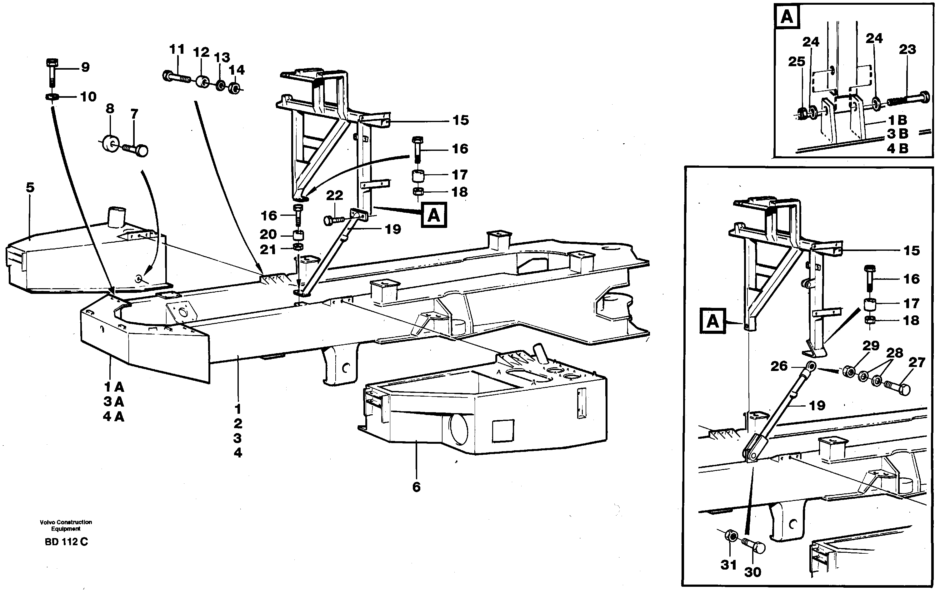Frame, front — volvo parts diagram