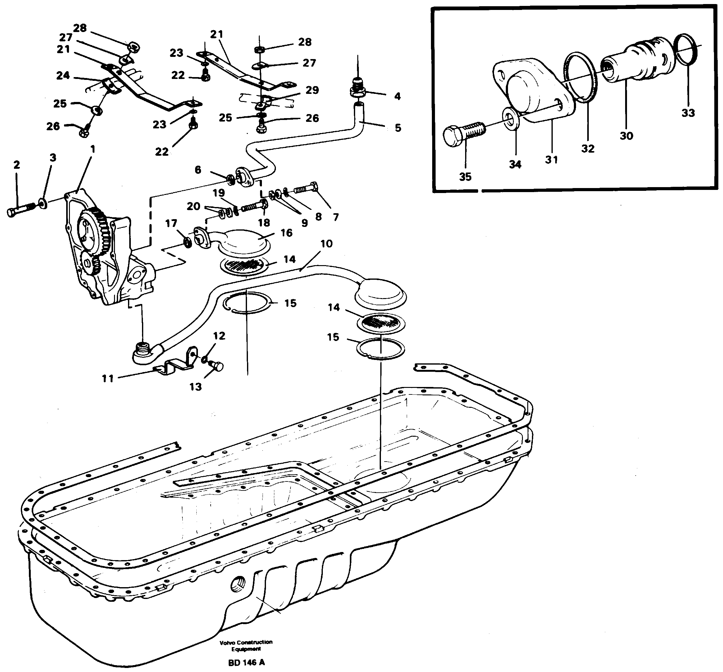 Lubricating oil system — volvo parts diagram