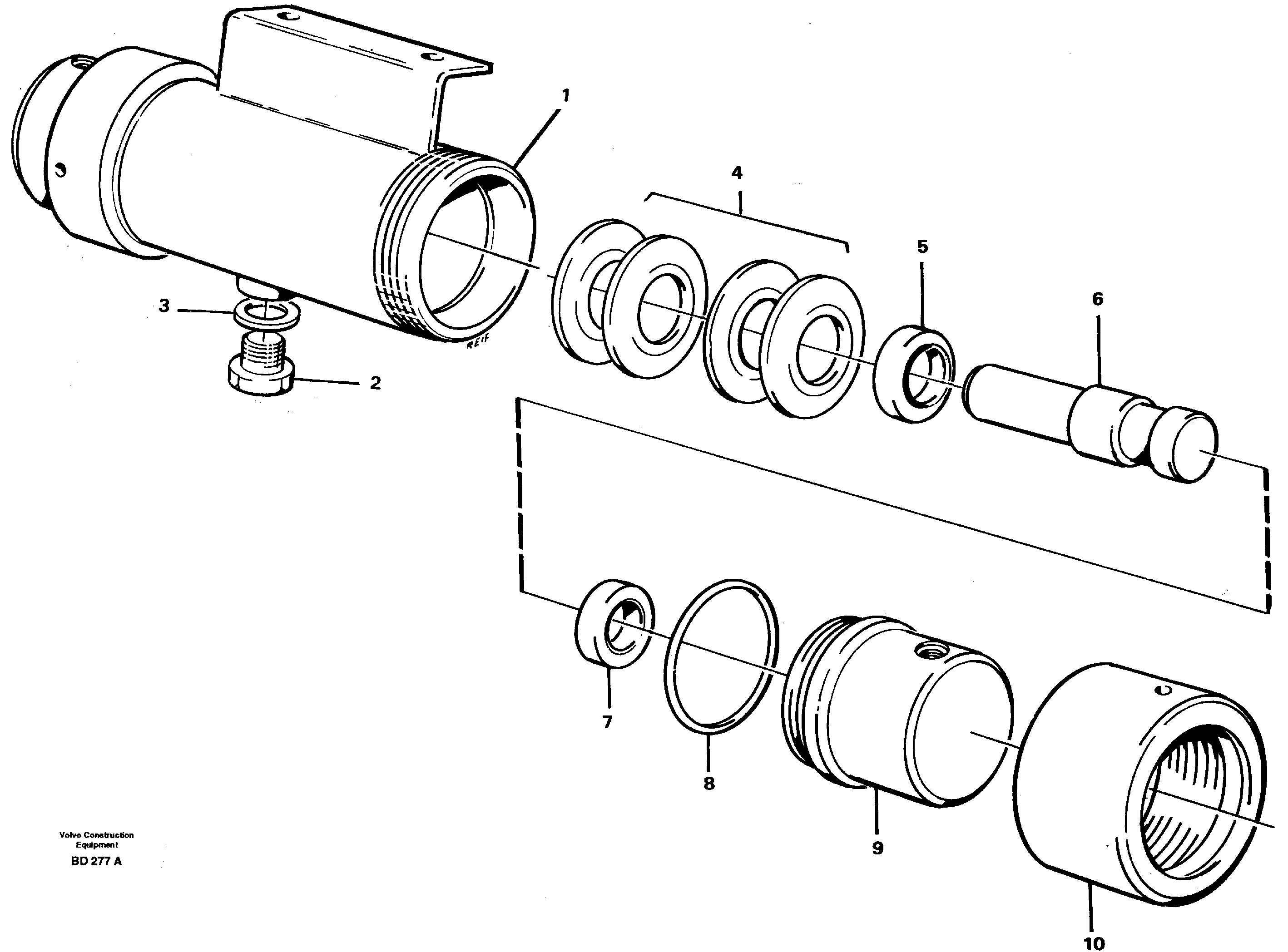 Damping cylinder — volvo parts diagram