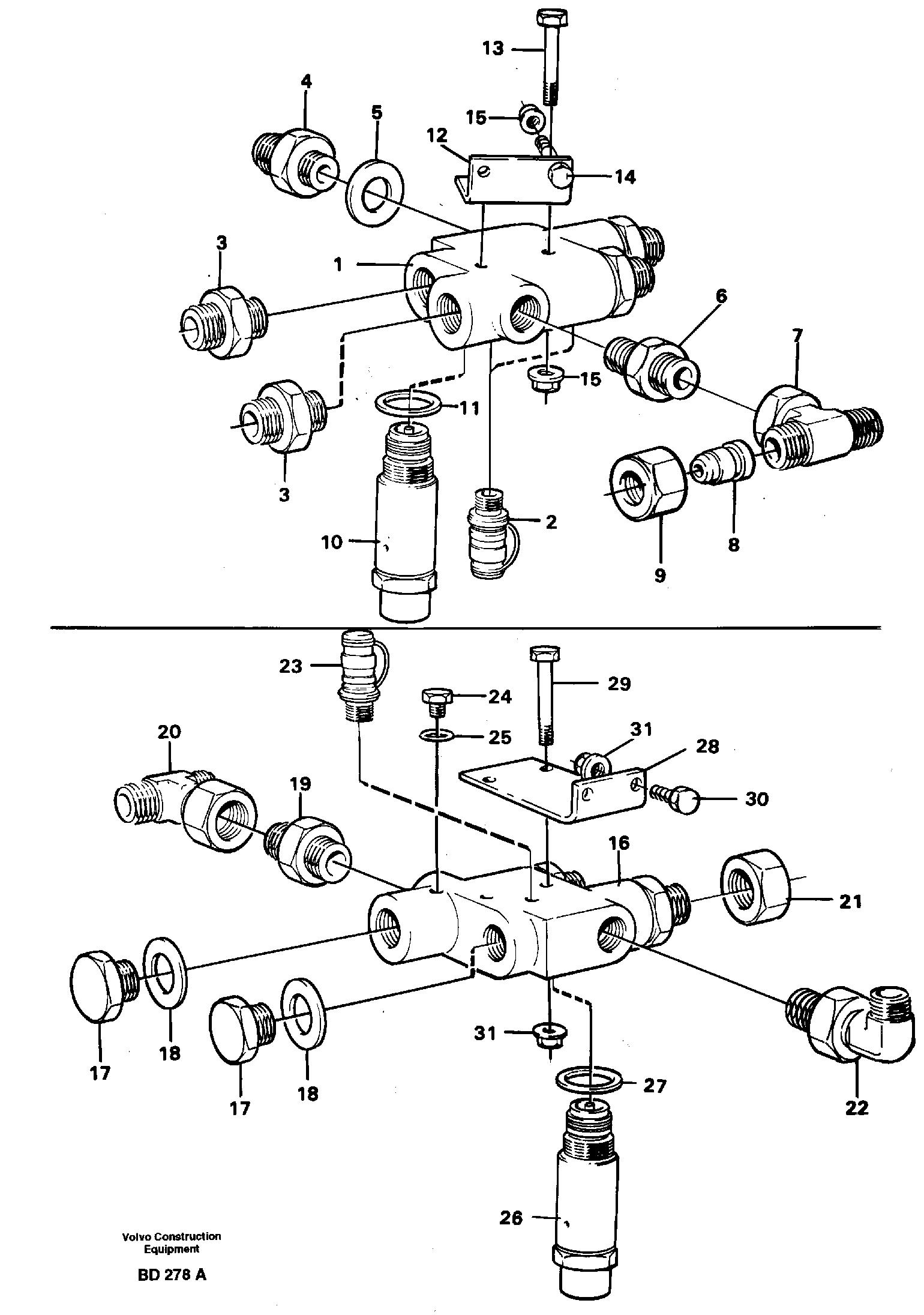 Check valve with fitting parts — volvo parts diagram