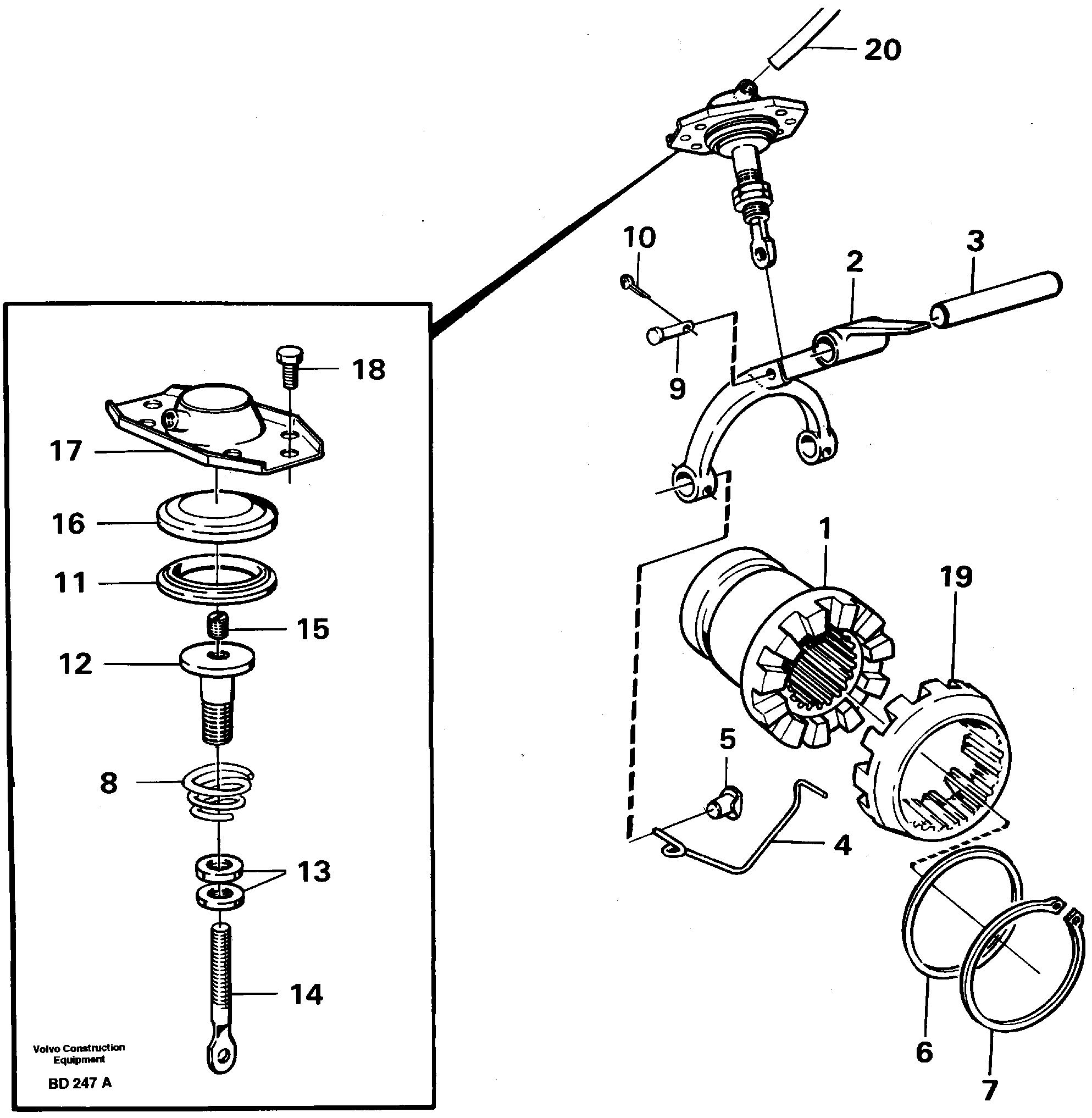 Differential lock — volvo parts diagram