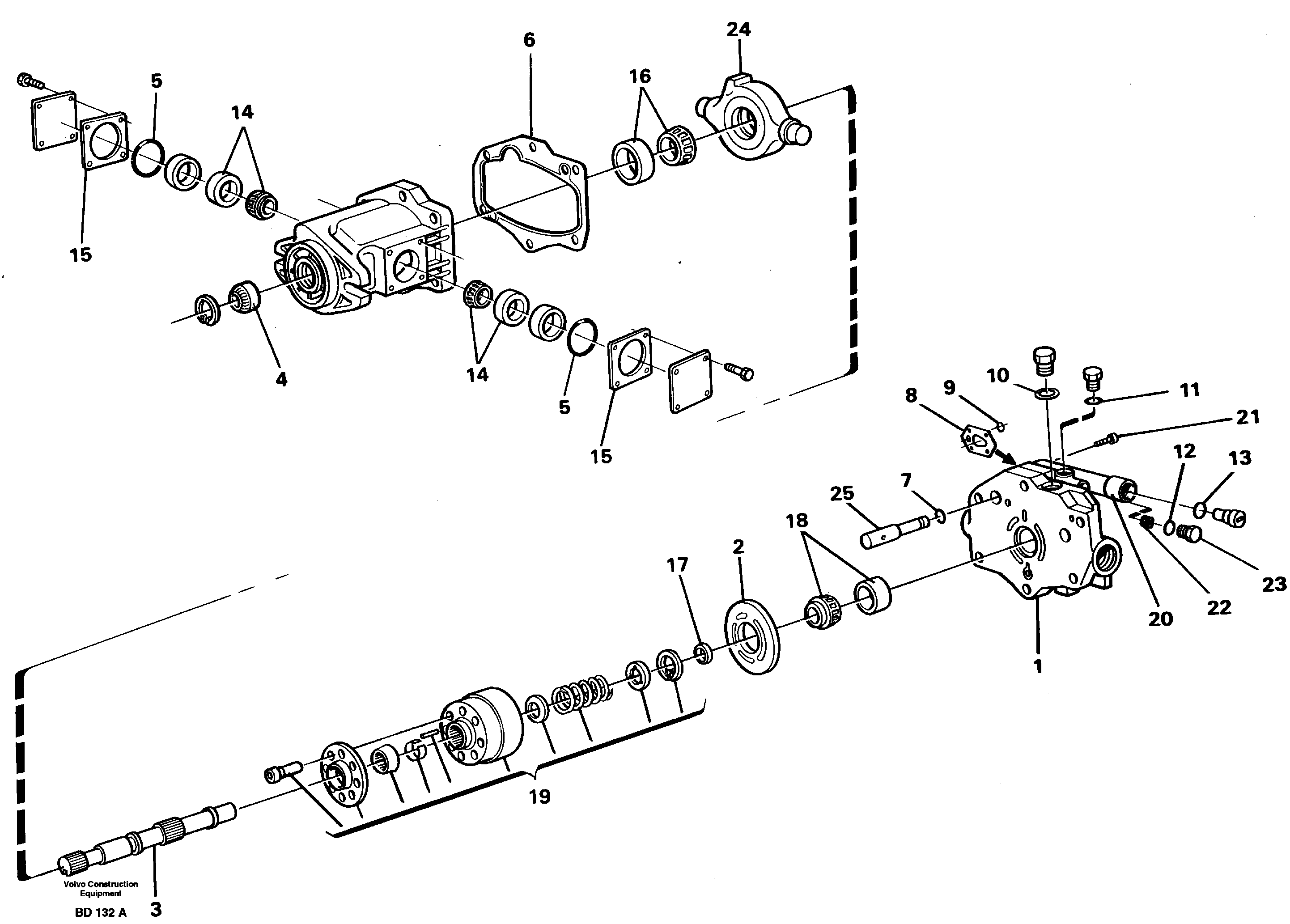 Hydraulic pump — volvo parts diagram