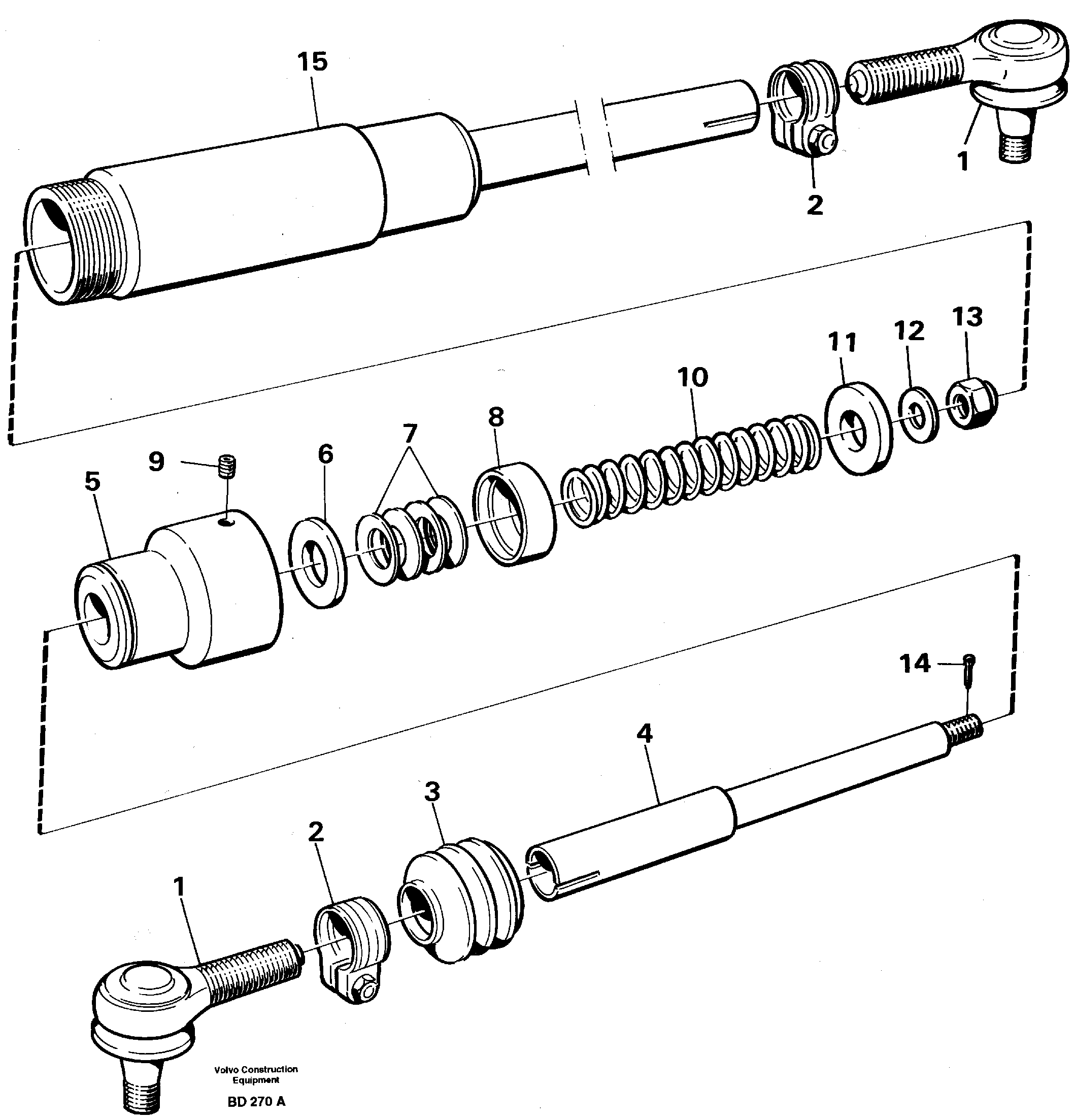 Drag rod — volvo parts diagram