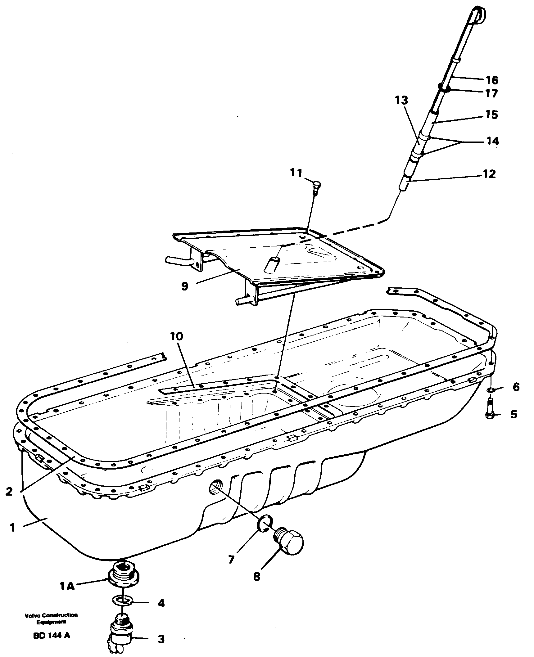 Oil sump — volvo parts diagram