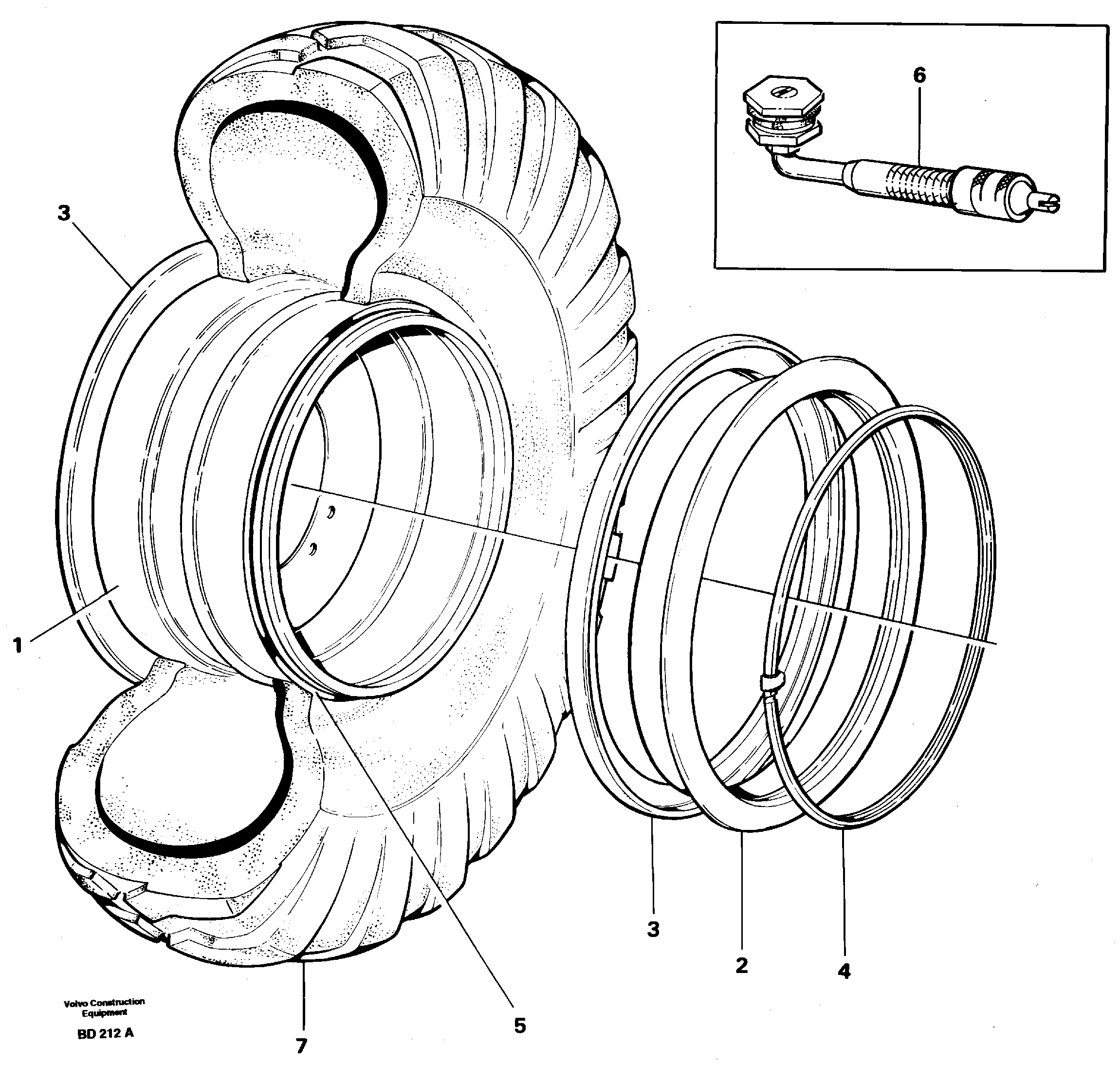 Wheel 23,5-25 — volvo parts diagram