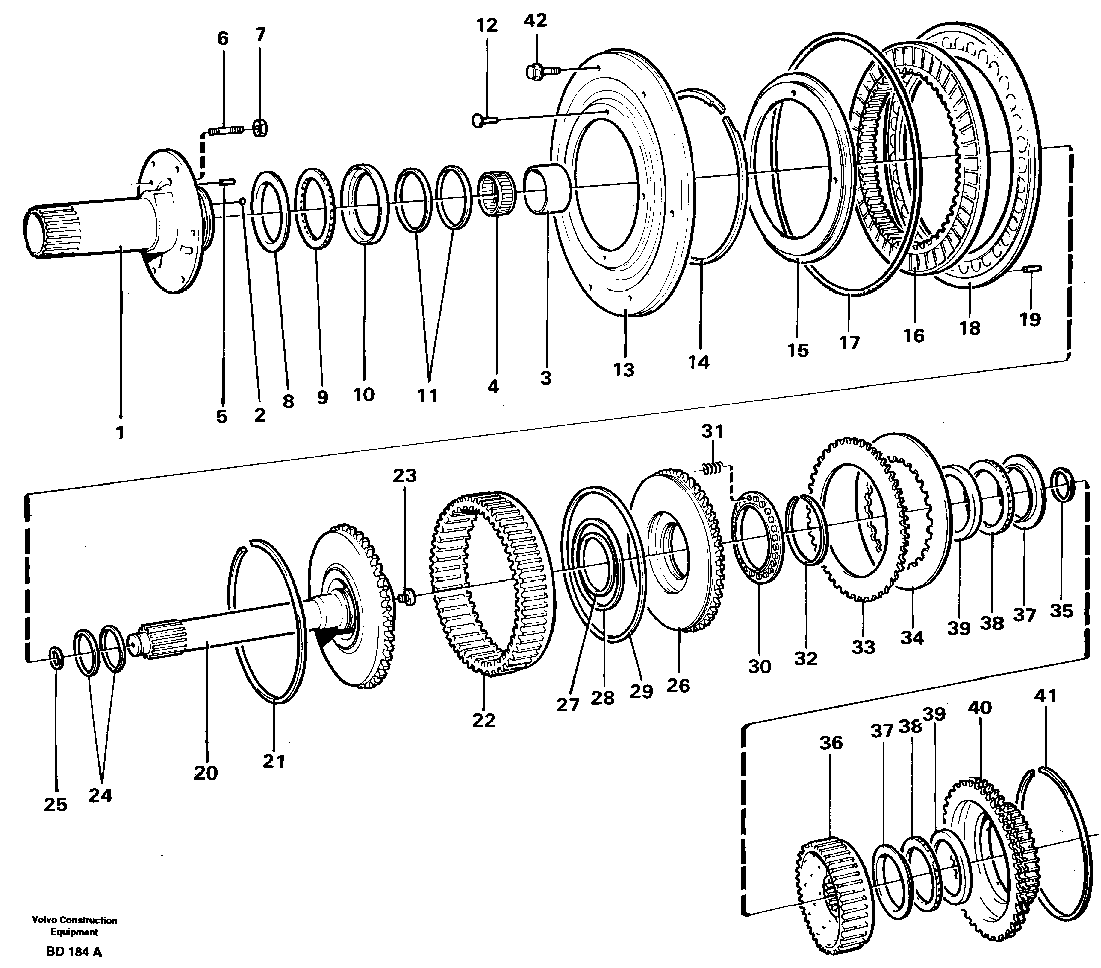 Retarder and clutch — volvo parts diagram