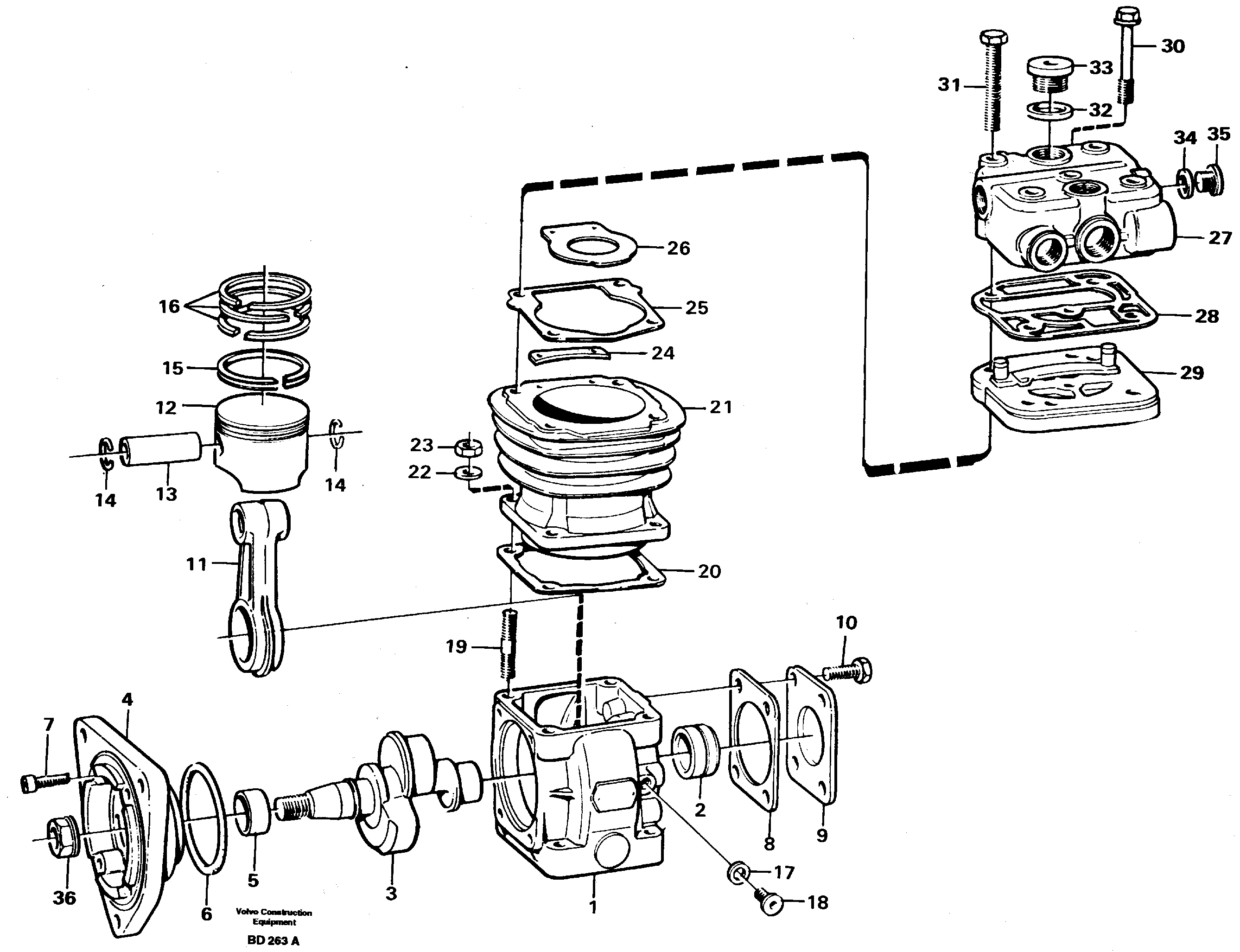 Air compressor — volvo parts diagram