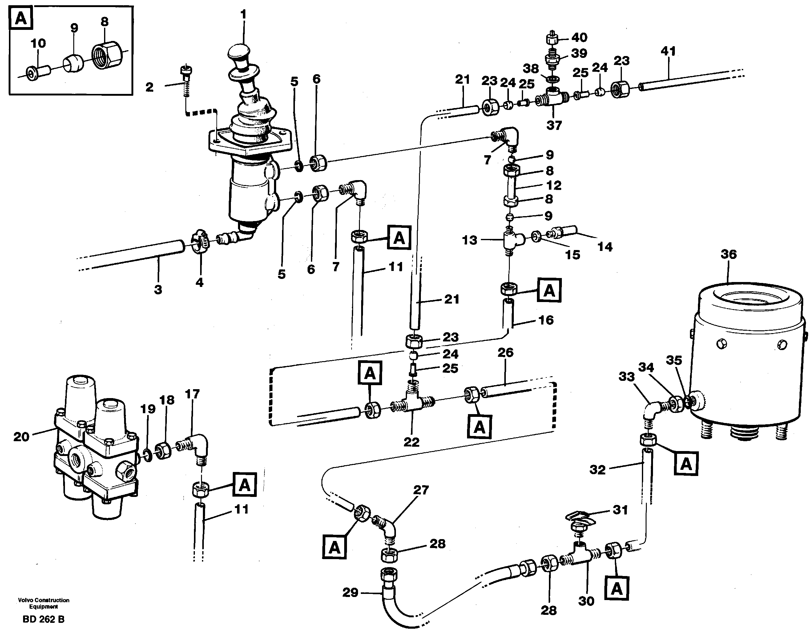 Parking brake — volvo parts diagram