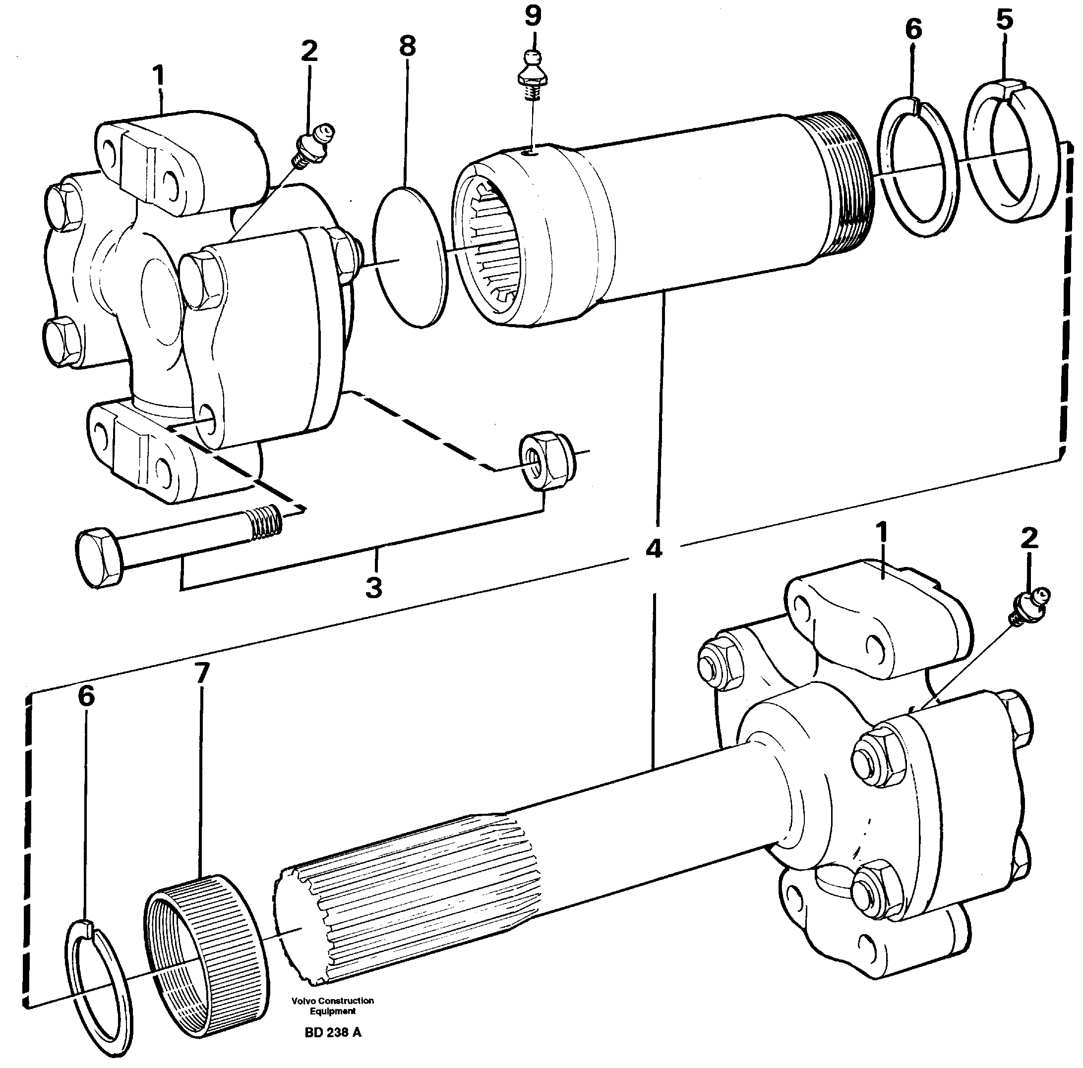 Propeller shaft — volvo parts diagram
