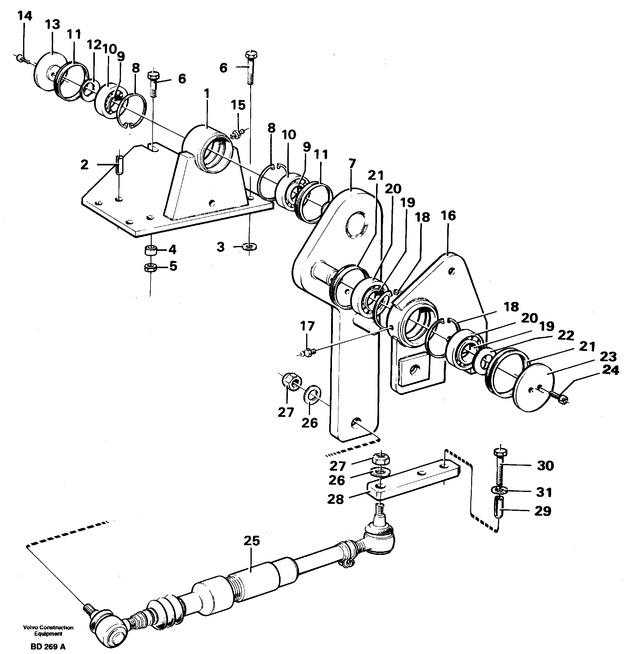 Steering linkage — volvo parts diagram