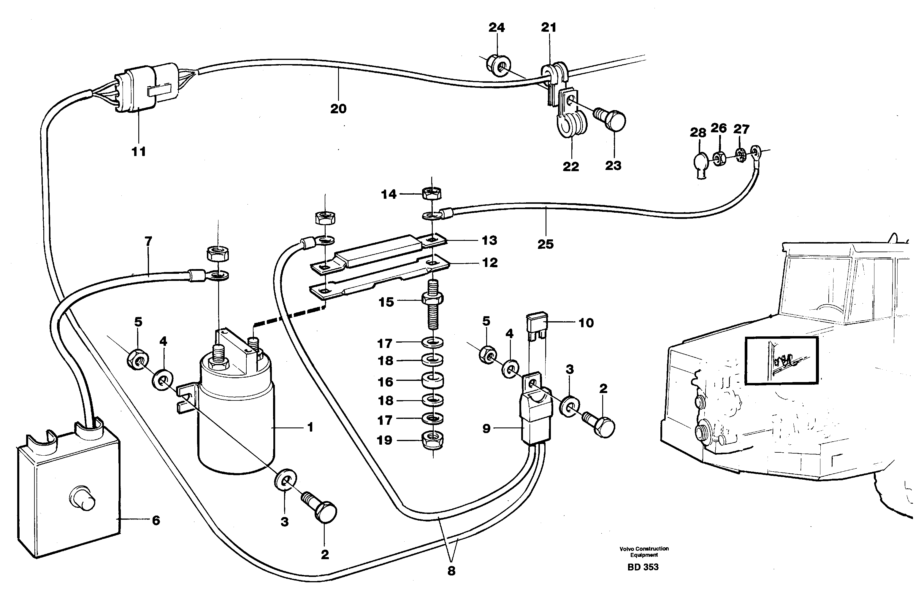 Starter element, assembly — volvo parts diagram