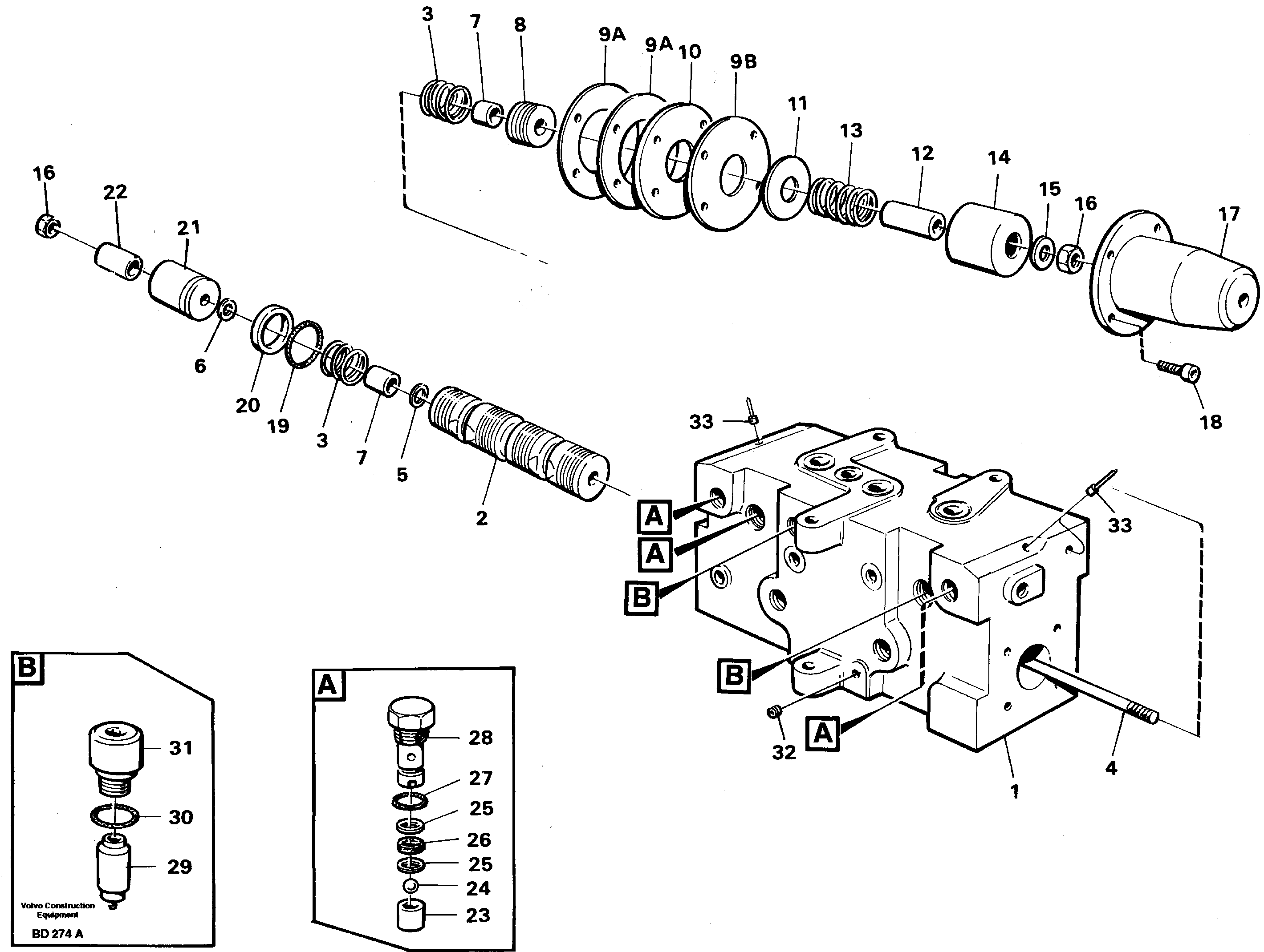 Steering unit — volvo parts diagram