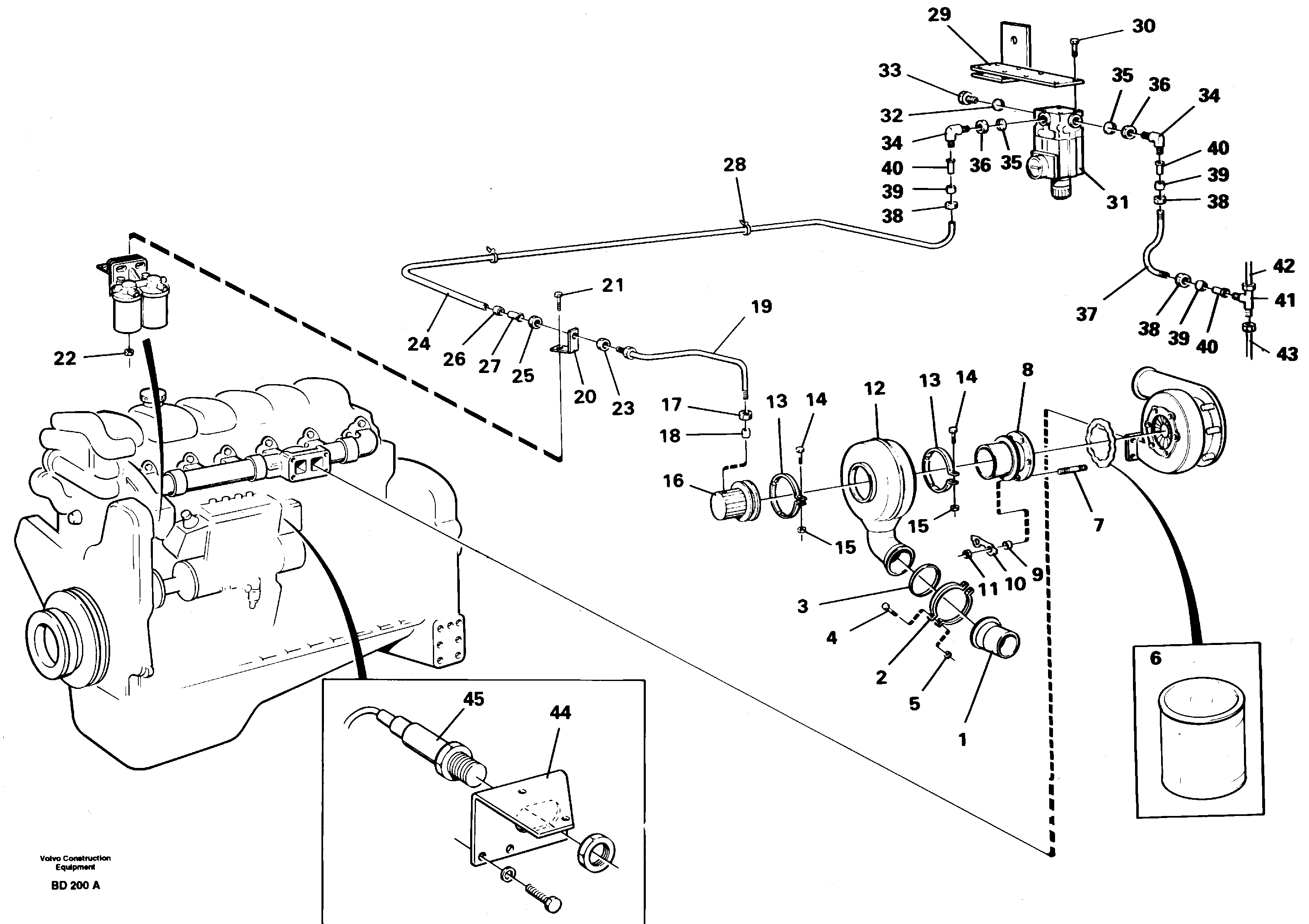 Exhaust brake  92022, SER NO - 1705 — volvo parts diagram