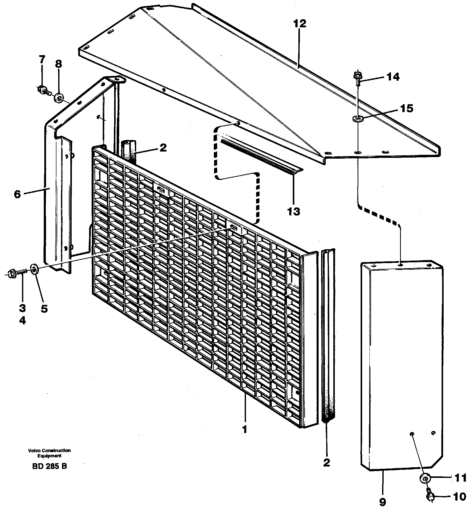 Radiator grillwork — volvo parts diagram