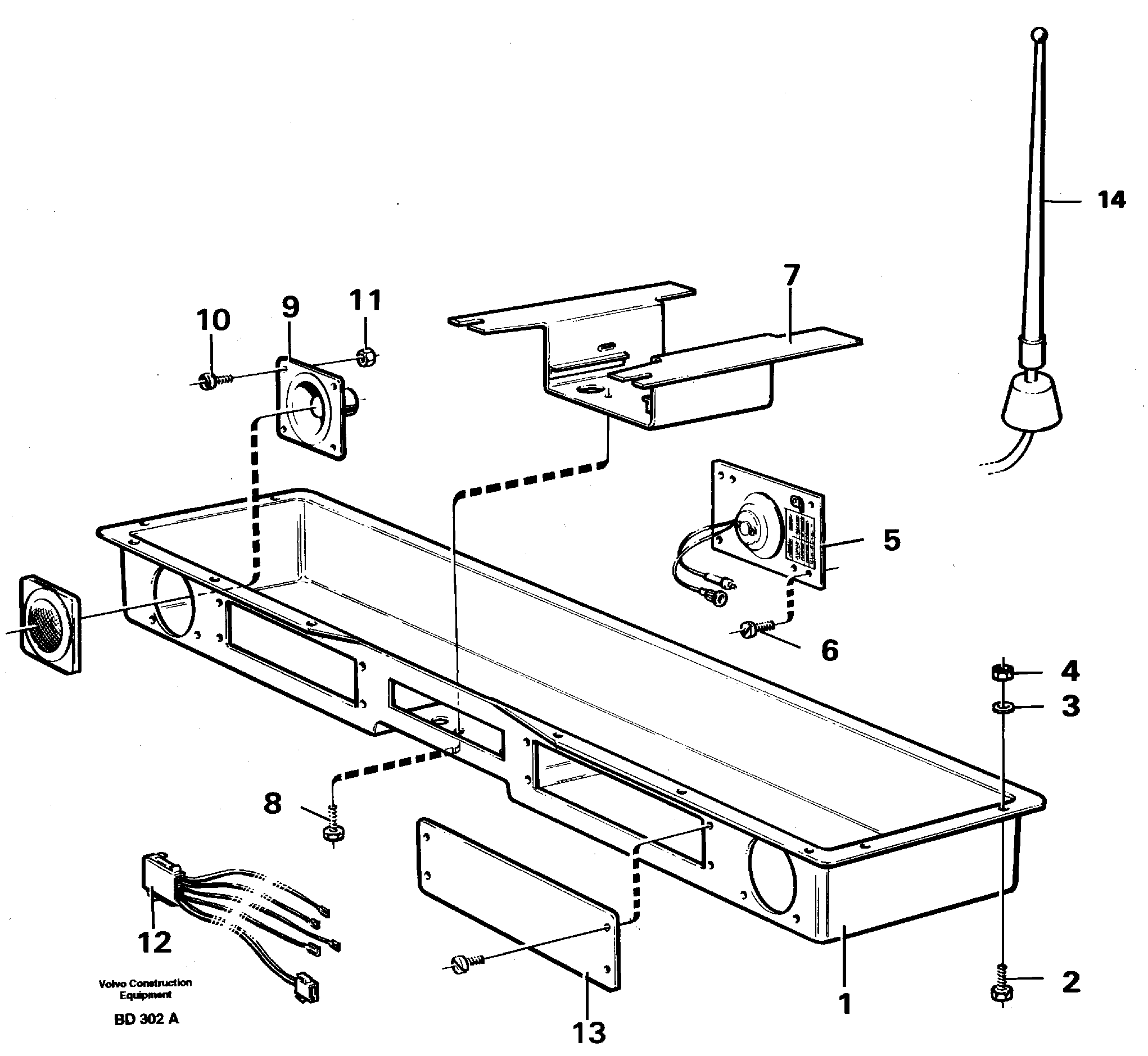 Radio panel — volvo parts diagram