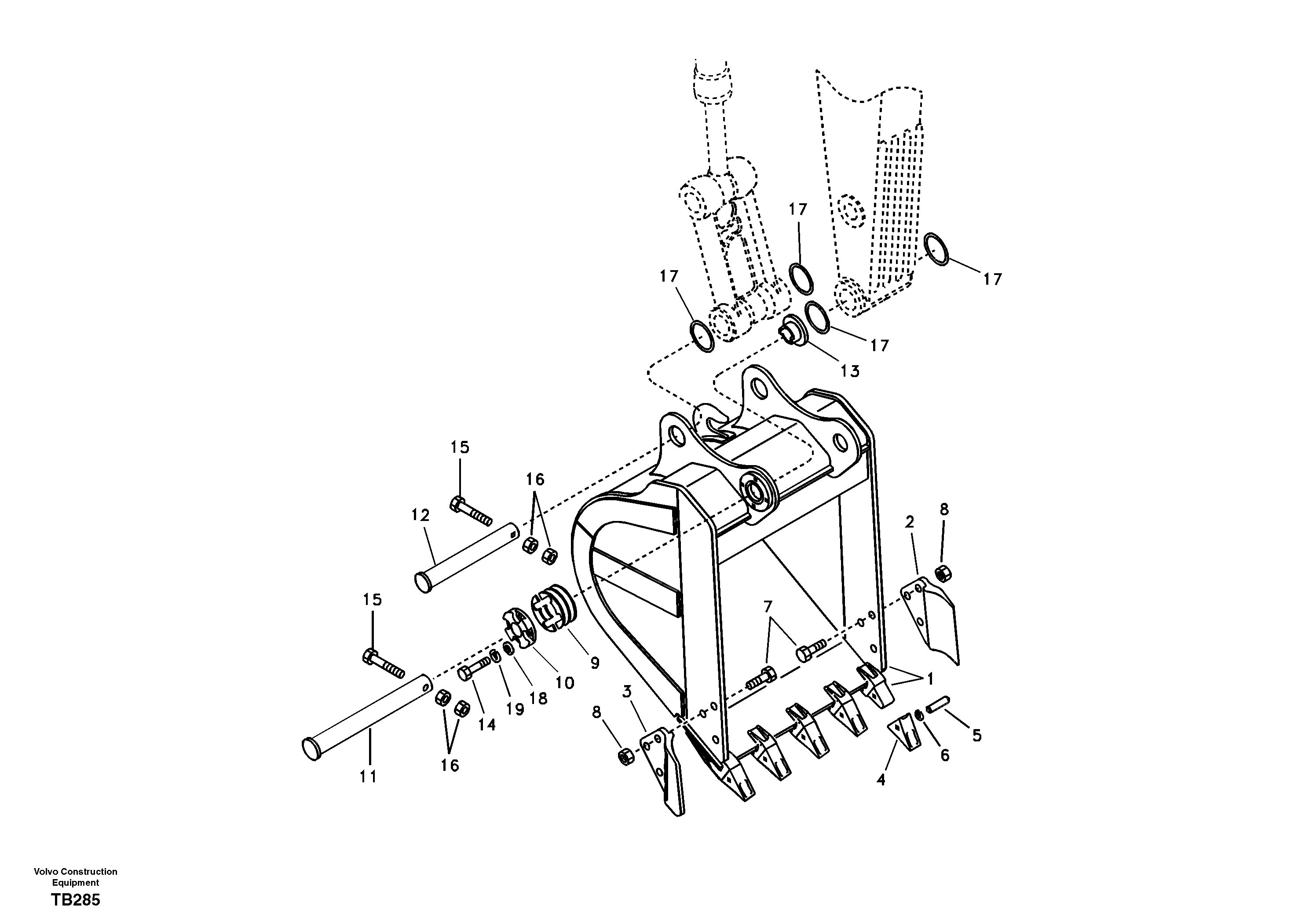 Bucket — volvo parts diagram