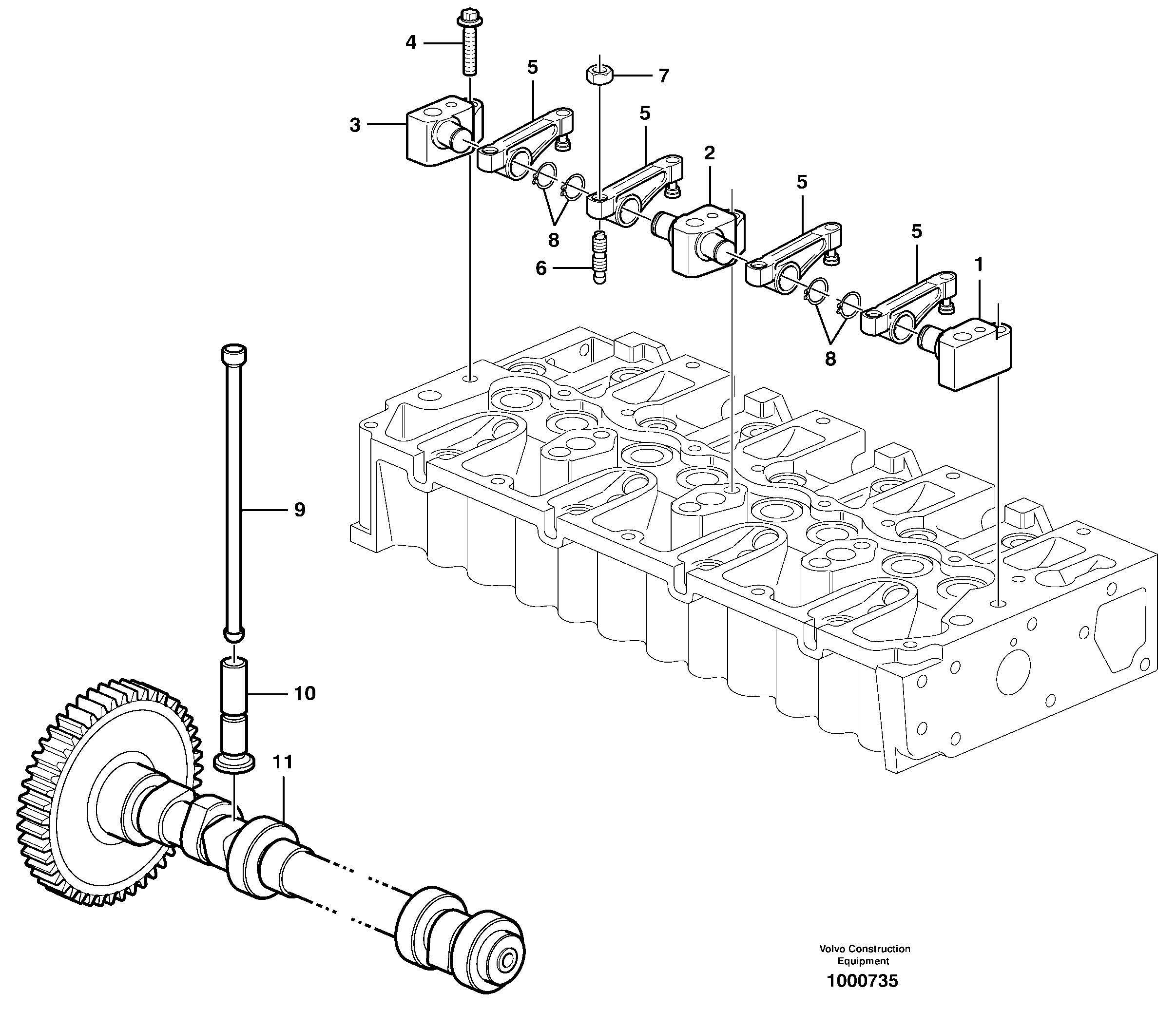 Valve mechanism — volvo parts diagram