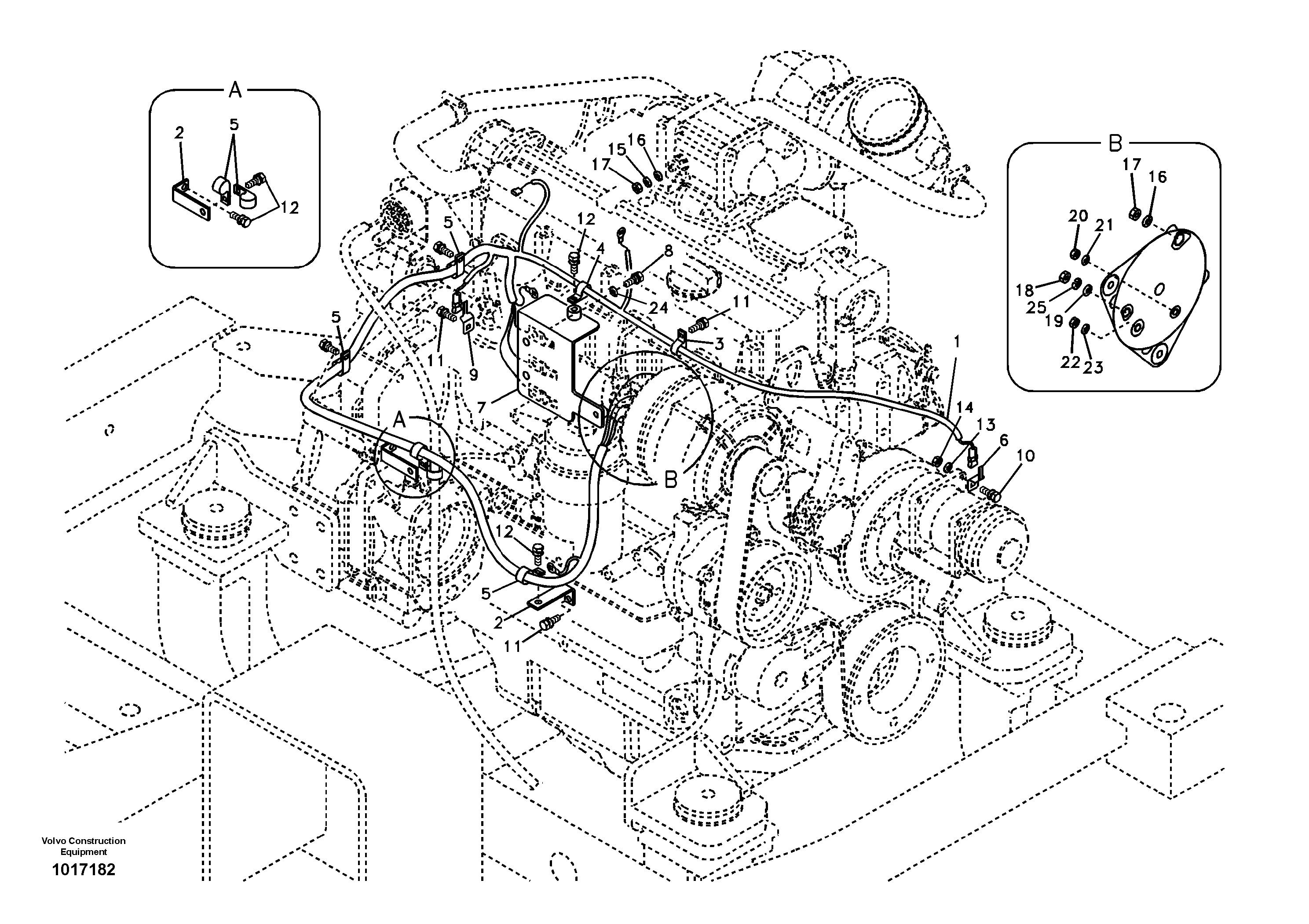 Cable harness, engine — volvo parts diagram