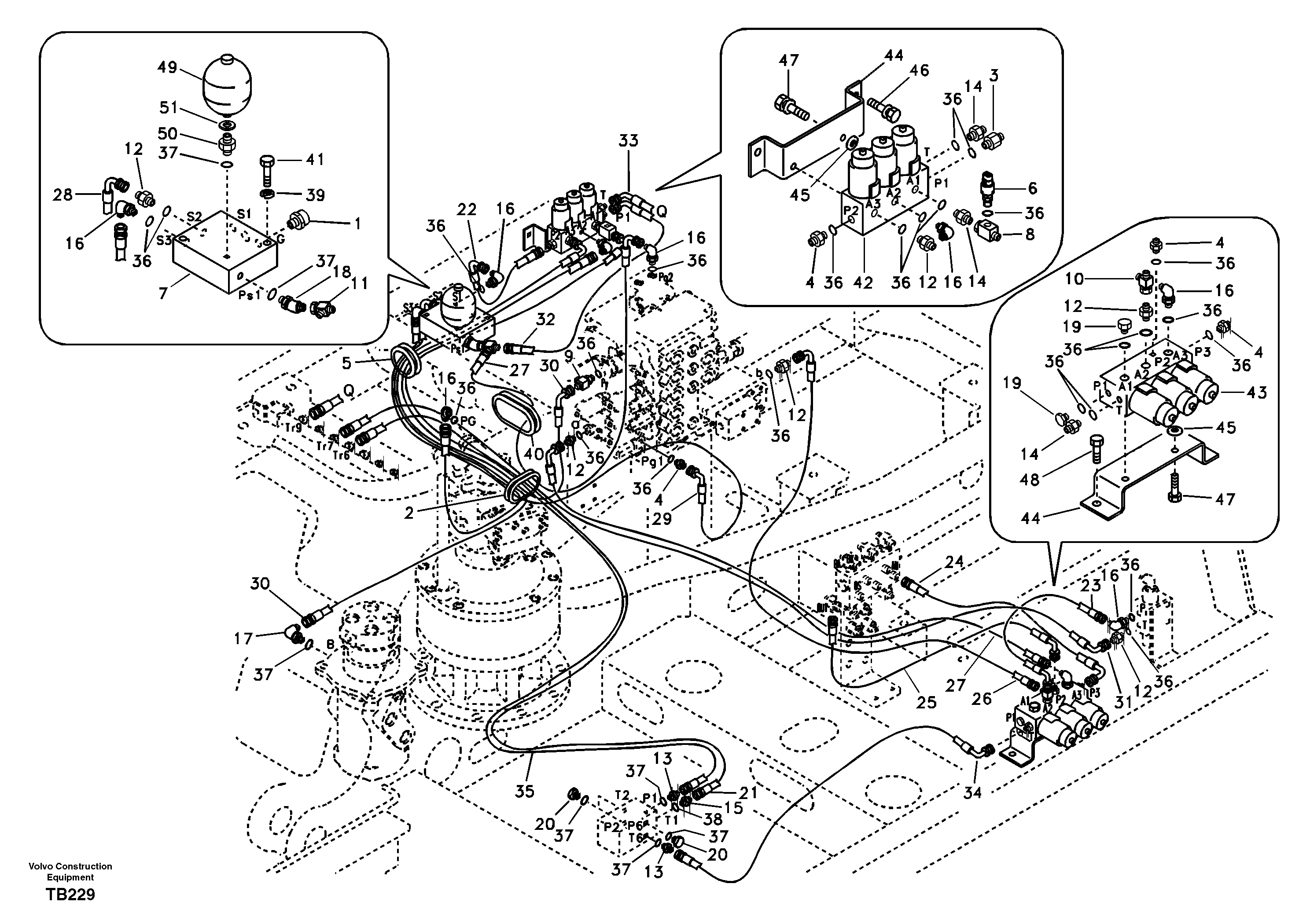 Servo system, control valve to solenoid valve — volvo parts diagram
