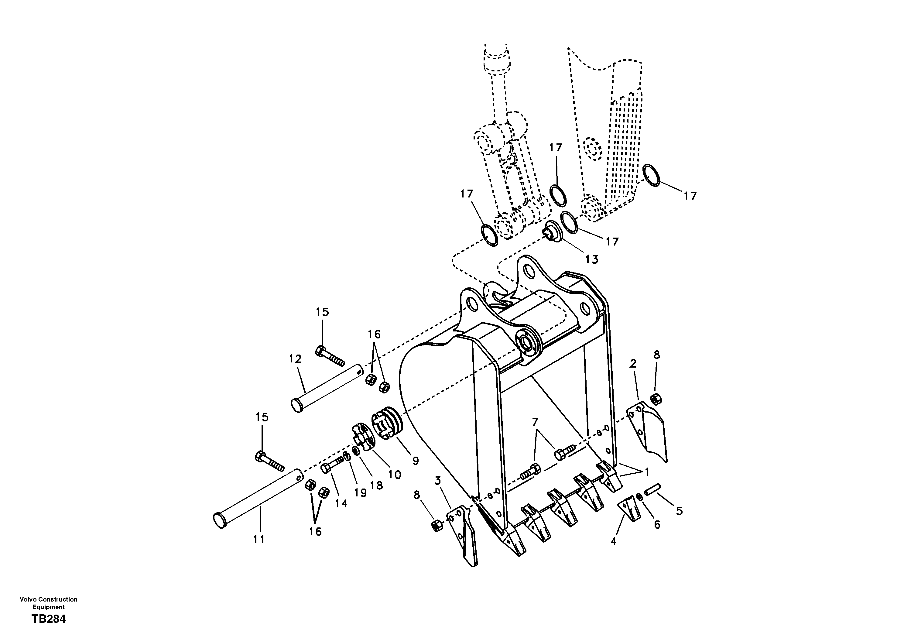 Bucket — volvo parts diagram