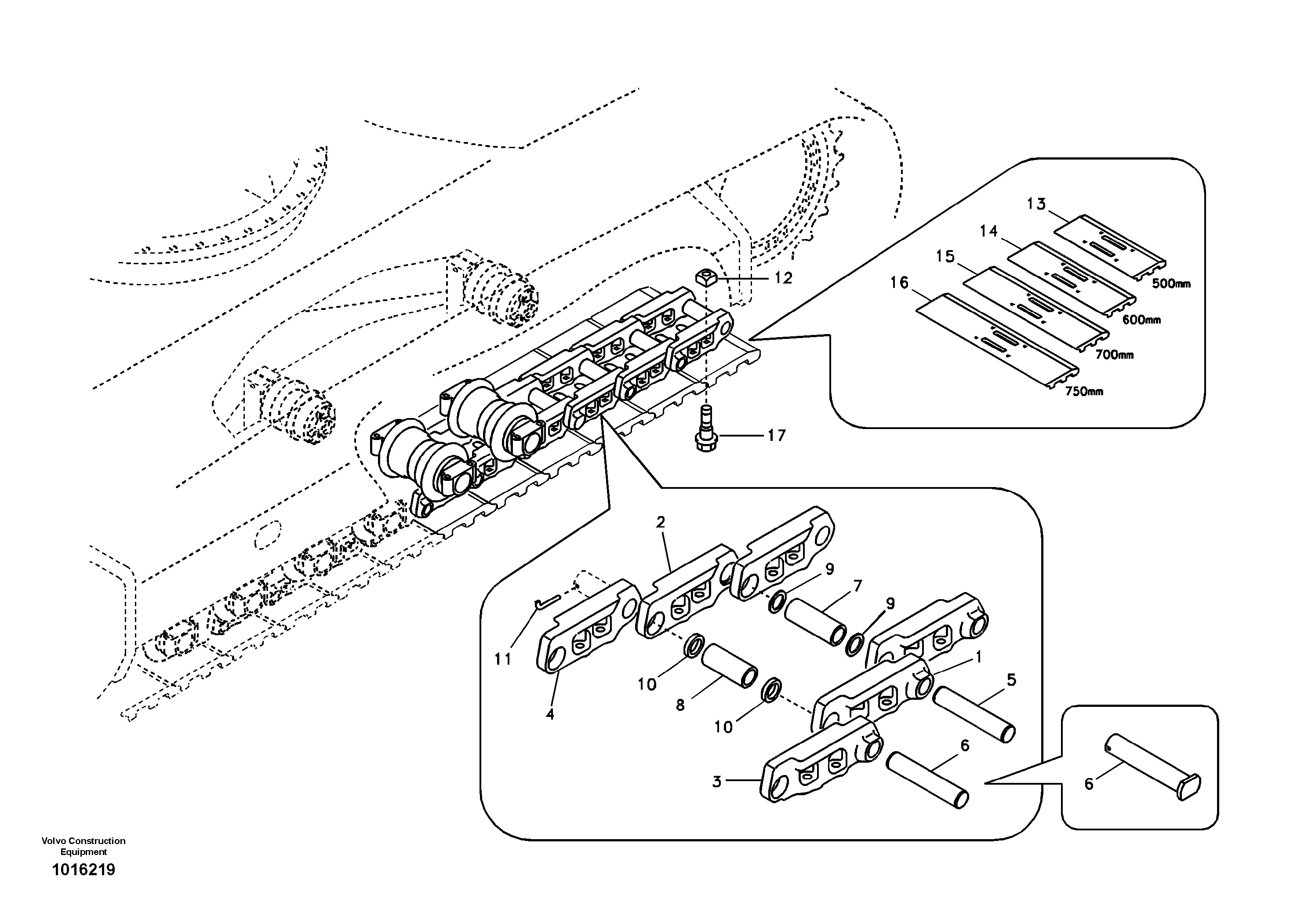 Track chain — volvo parts diagram