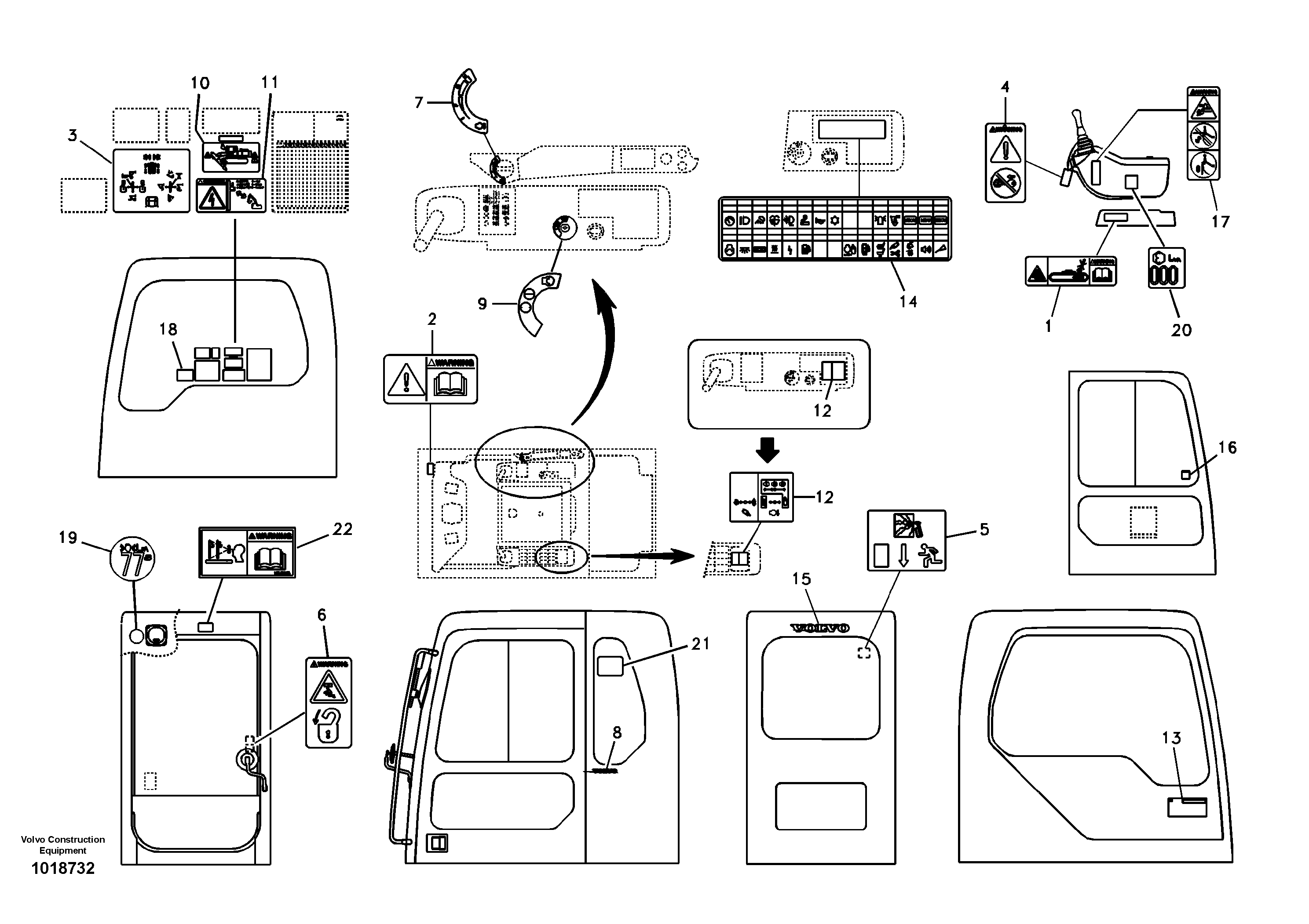 Decal, inner location — volvo parts diagram