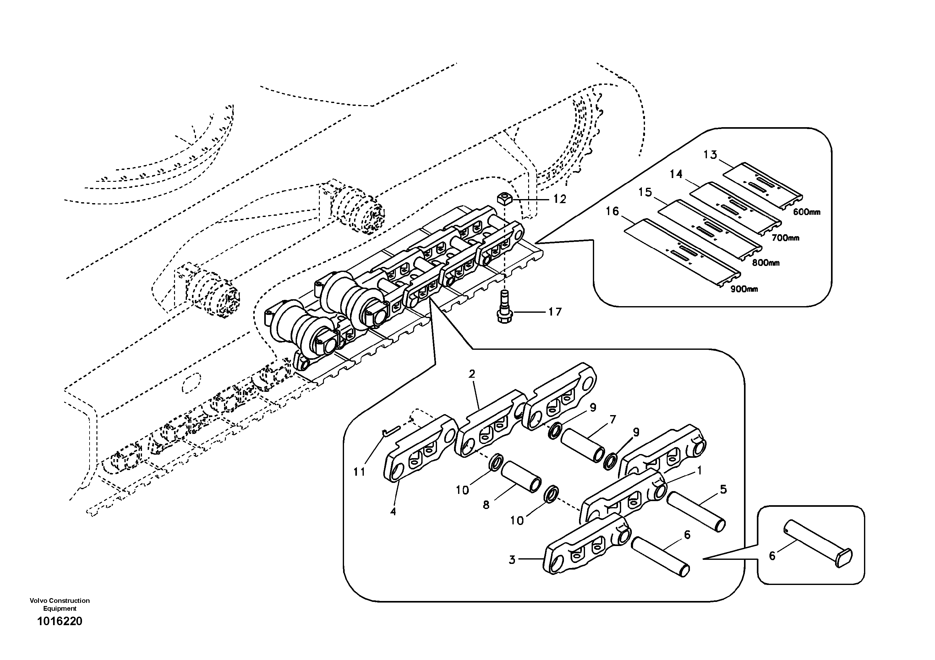 Track chain — volvo parts diagram
