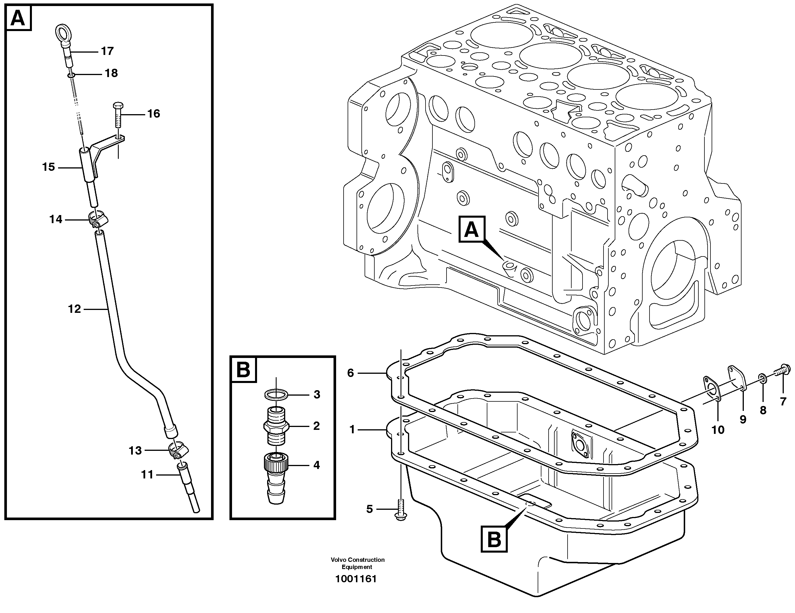 Oil sump — volvo parts diagram