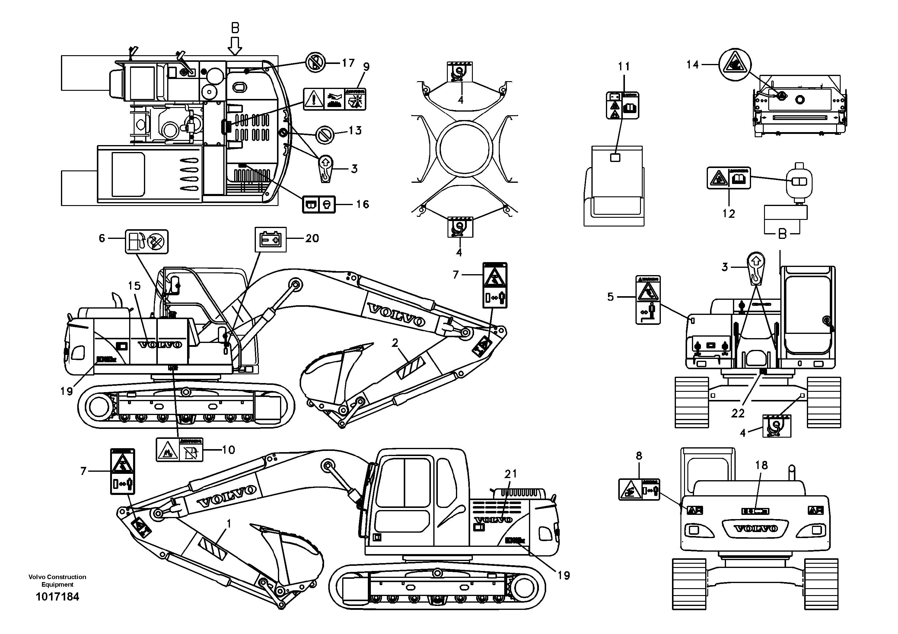 Decal, outer location — volvo parts diagram