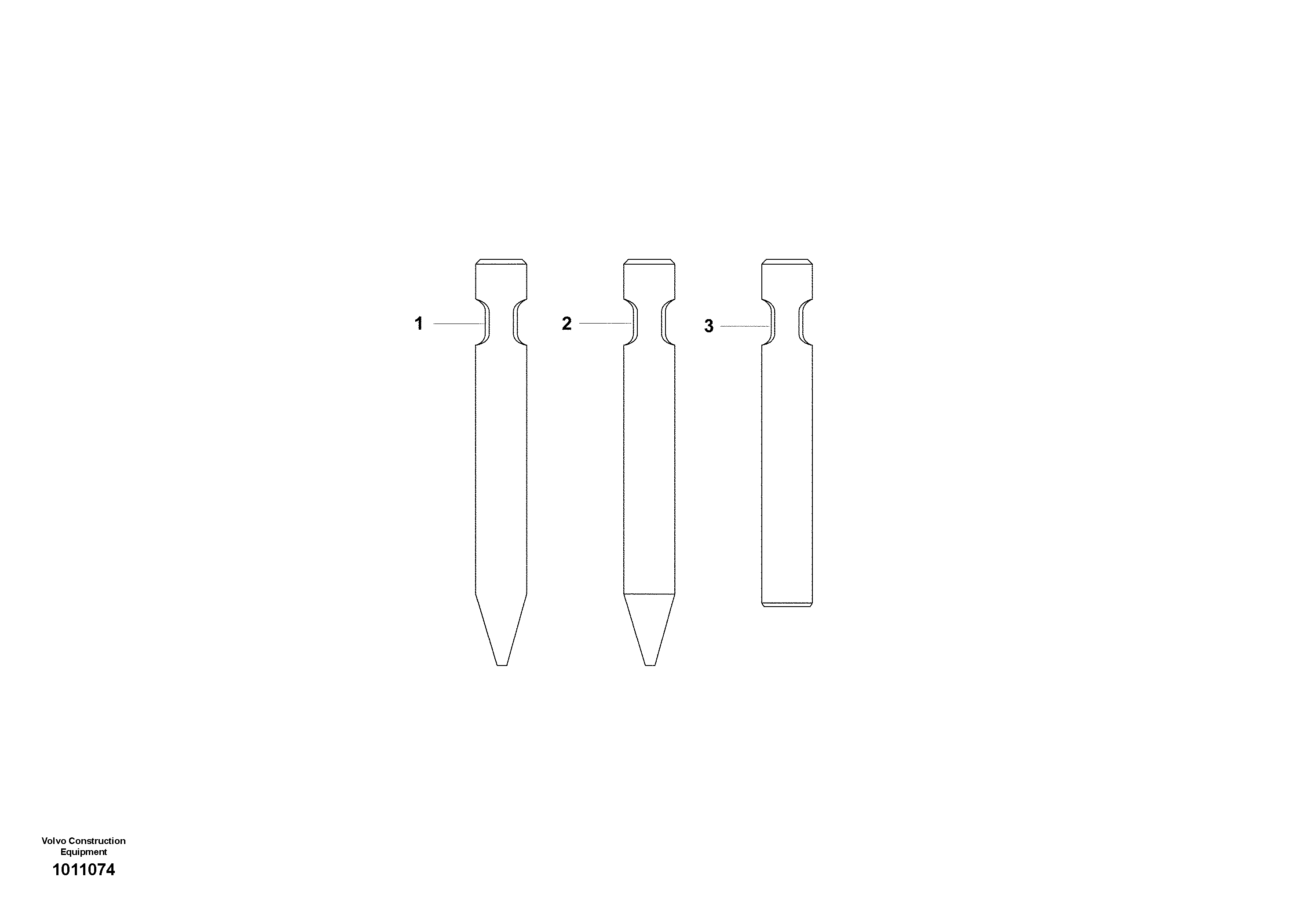 Hydraulic Hammer, Chisel  FOR HB800 — volvo parts diagram