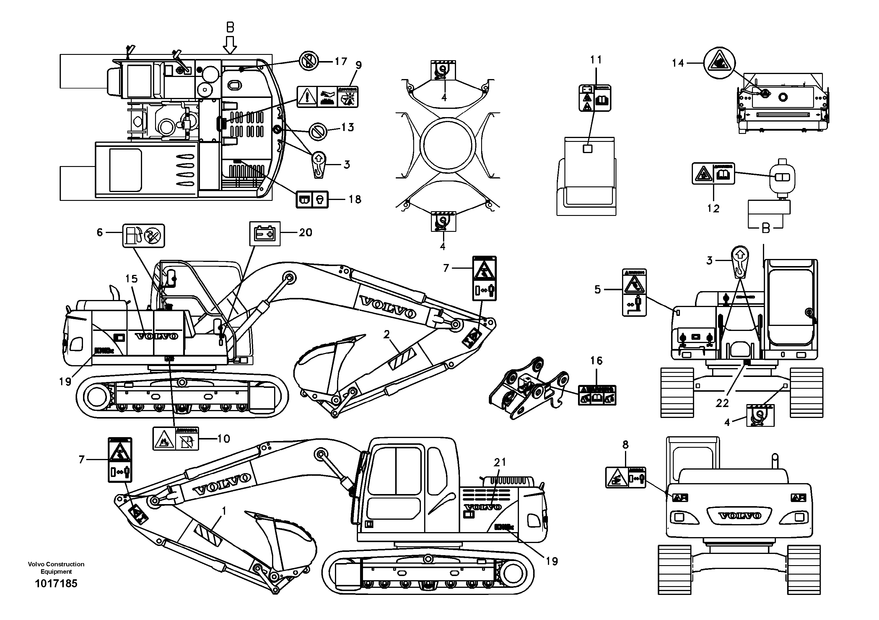 Decal, outer location — volvo parts diagram