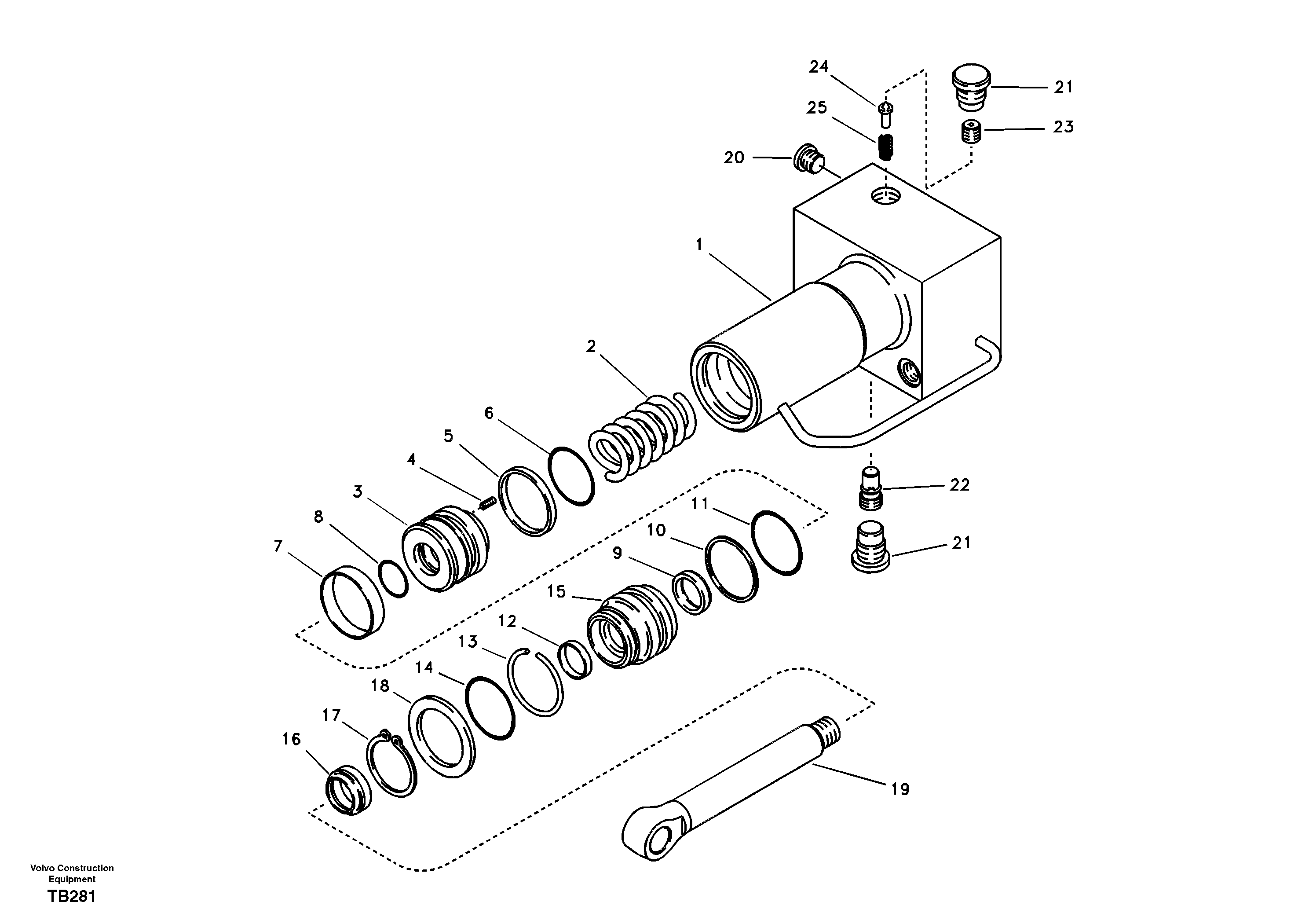 Quick fit cylinder — volvo parts diagram