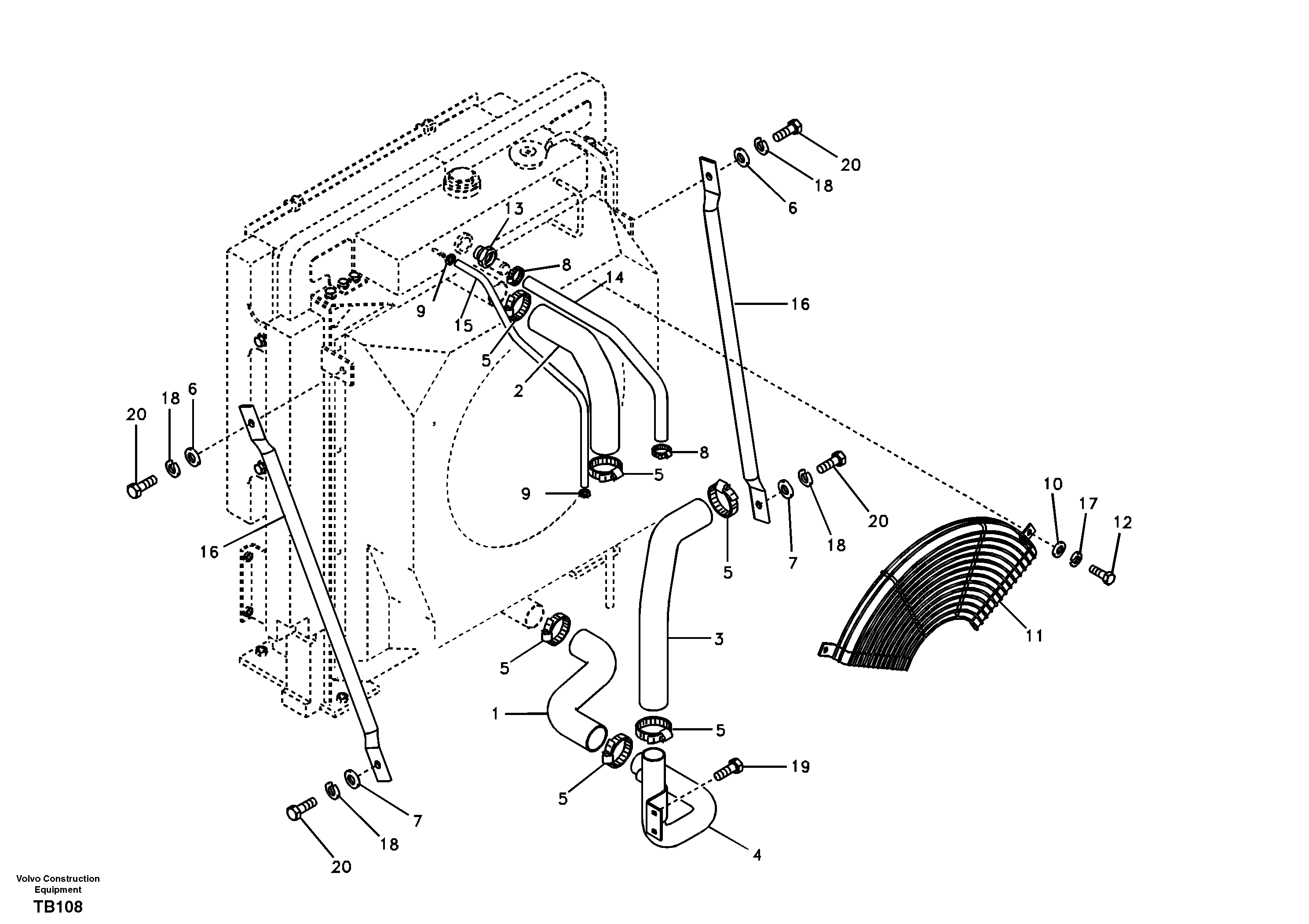 Cooling system — volvo parts diagram