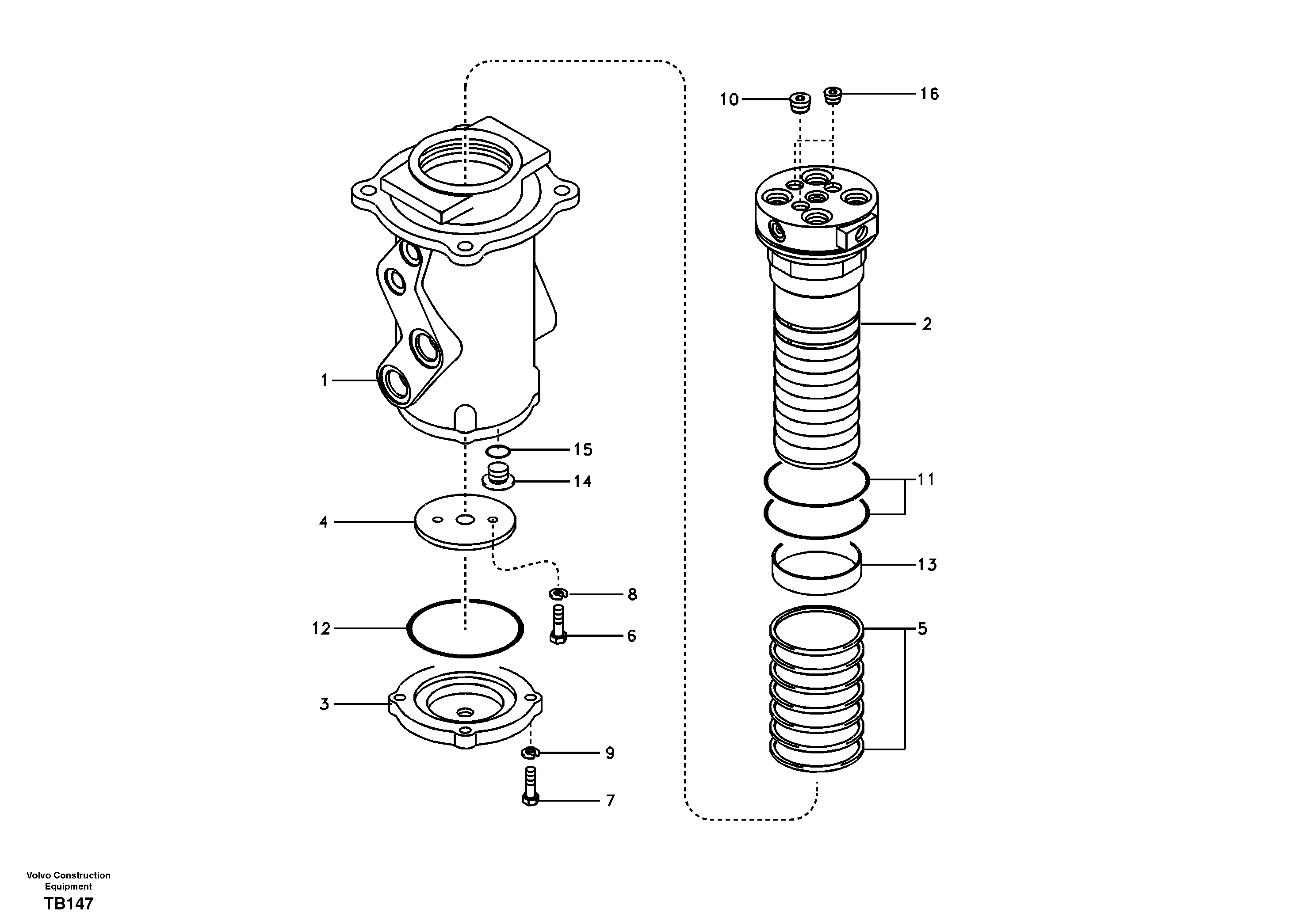 Turning joint — volvo parts diagram