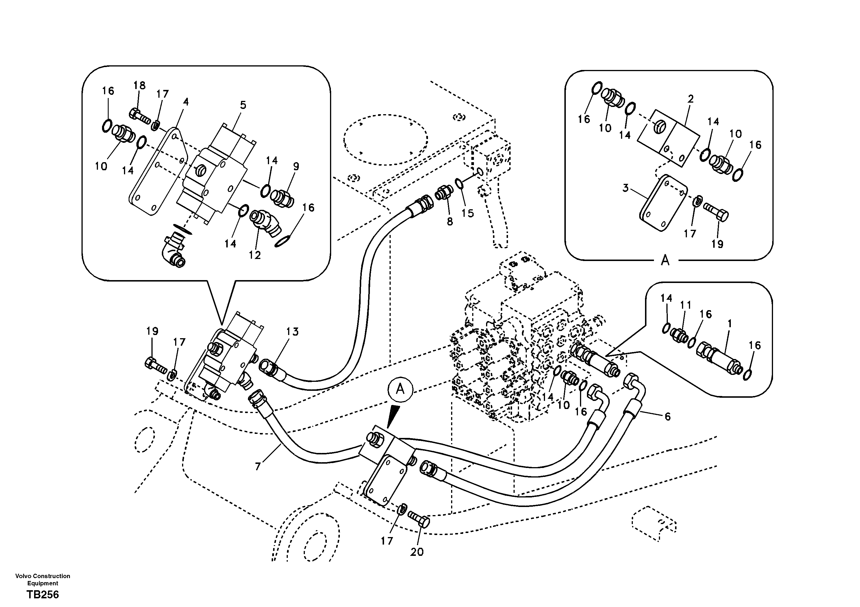 Working hydraulic, hammer and shear for upper — volvo parts diagram
