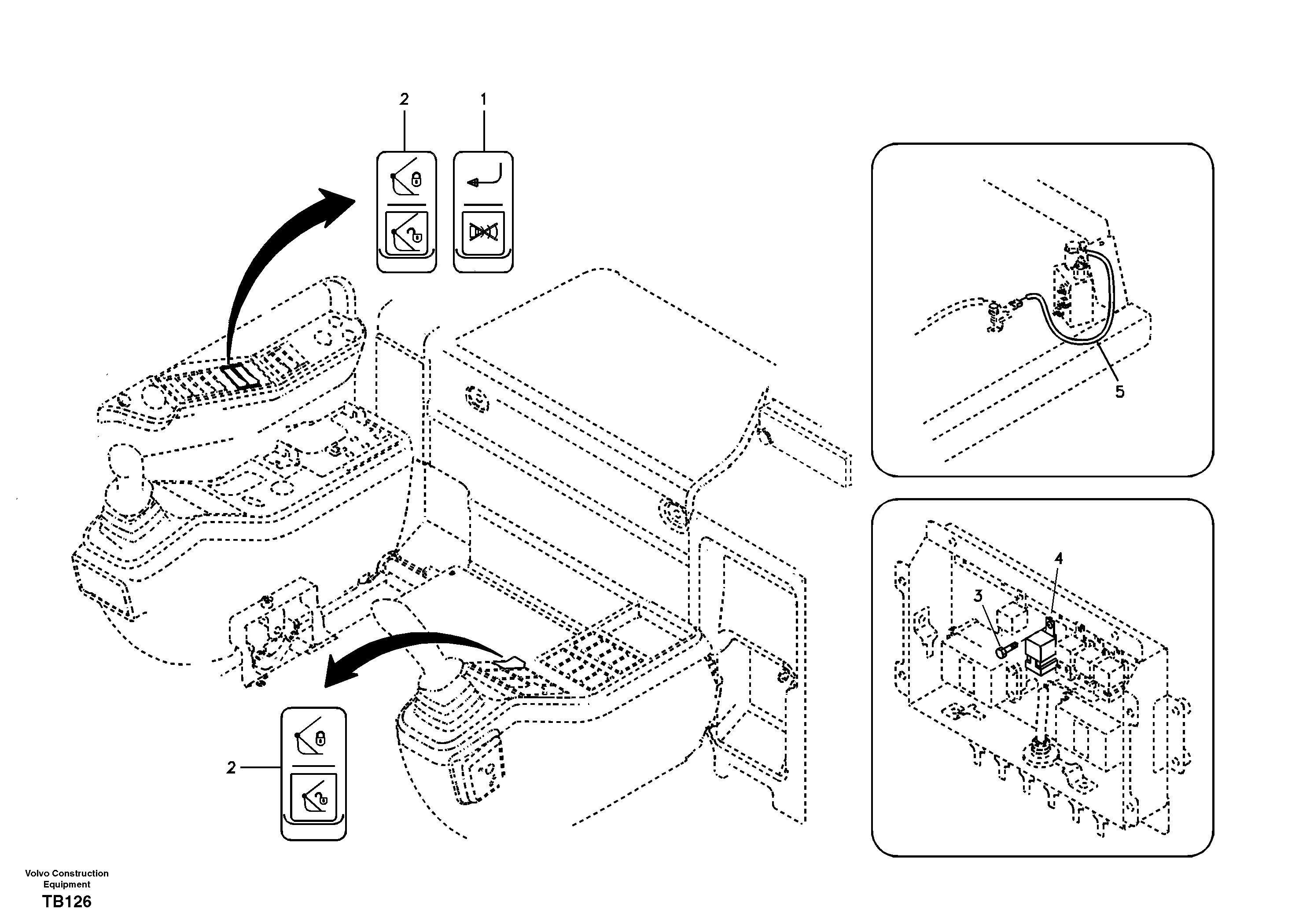 Switch, quickfit control — volvo parts diagram
