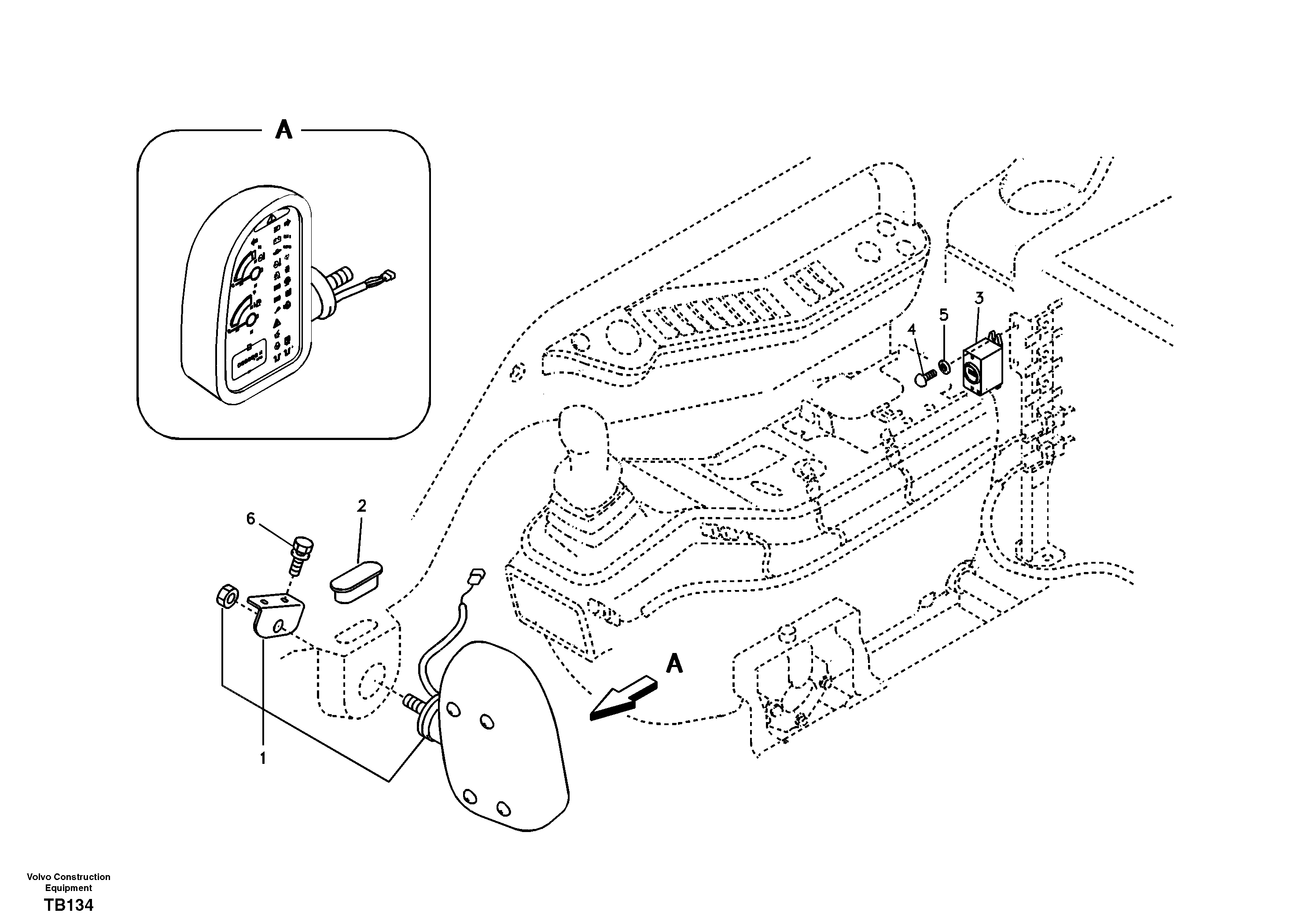 Instrument panel, warning unit and information unit — volvo parts diagram