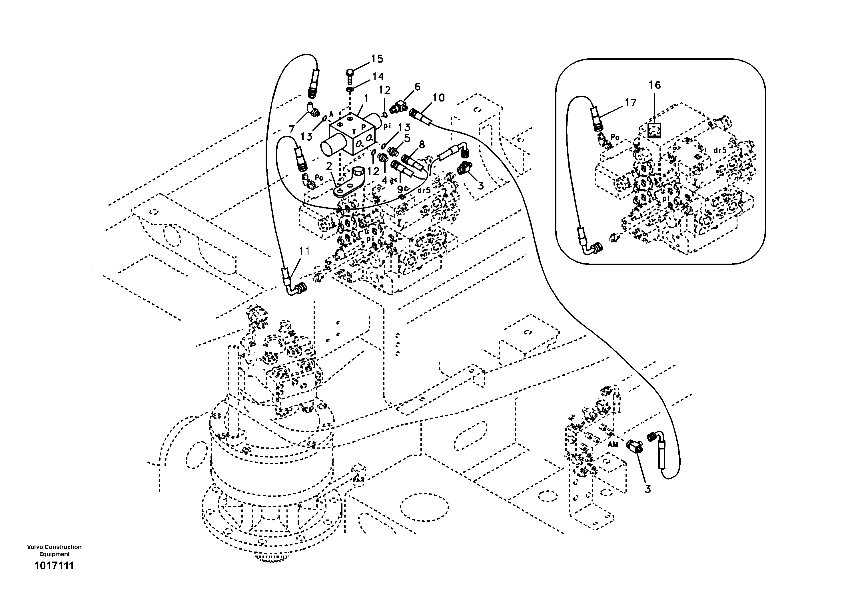 Servo system, control valve piping. — volvo parts diagram