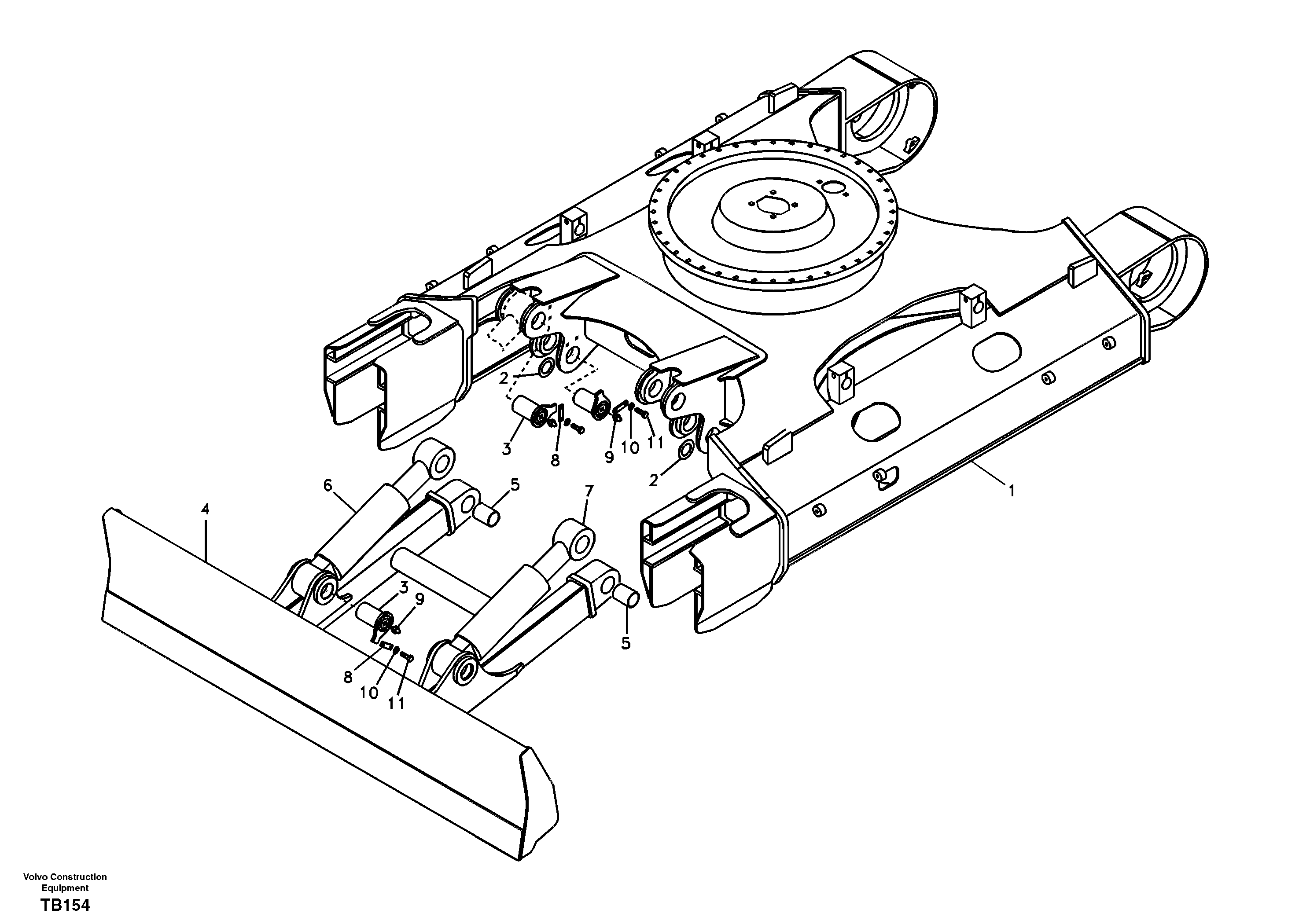 Undercarriage frame — volvo parts diagram