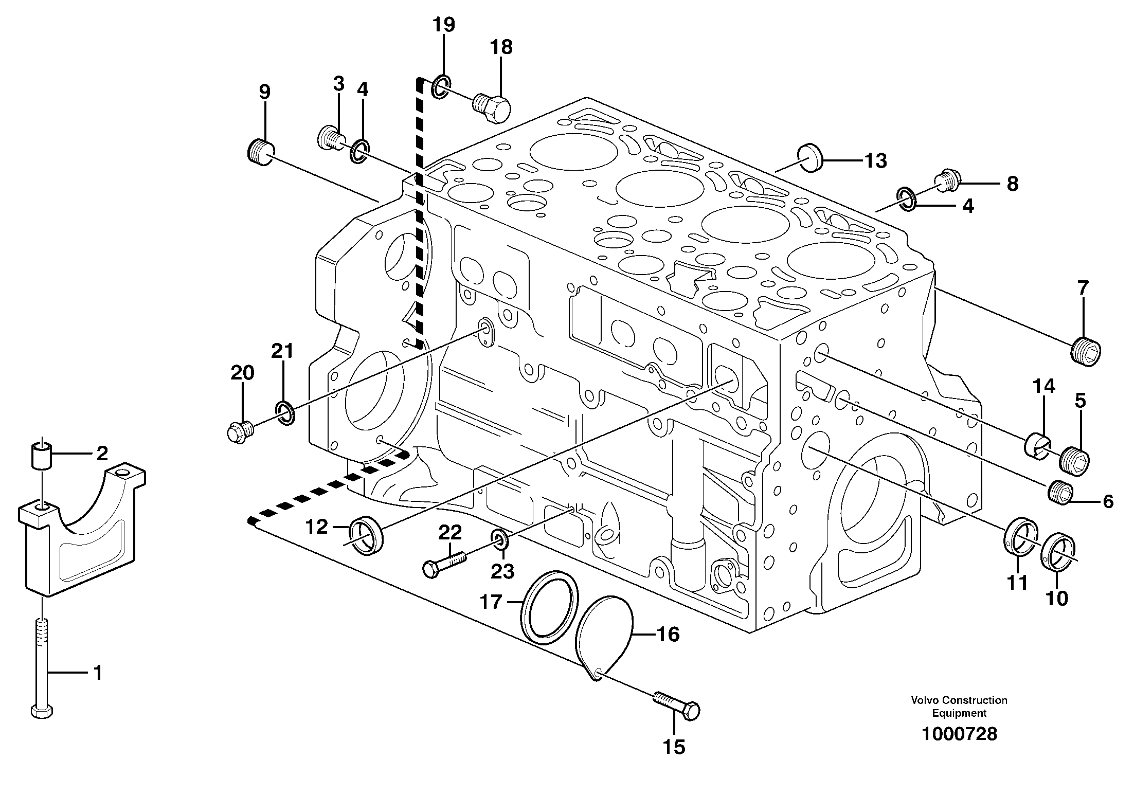 Cylinder block — volvo parts diagram