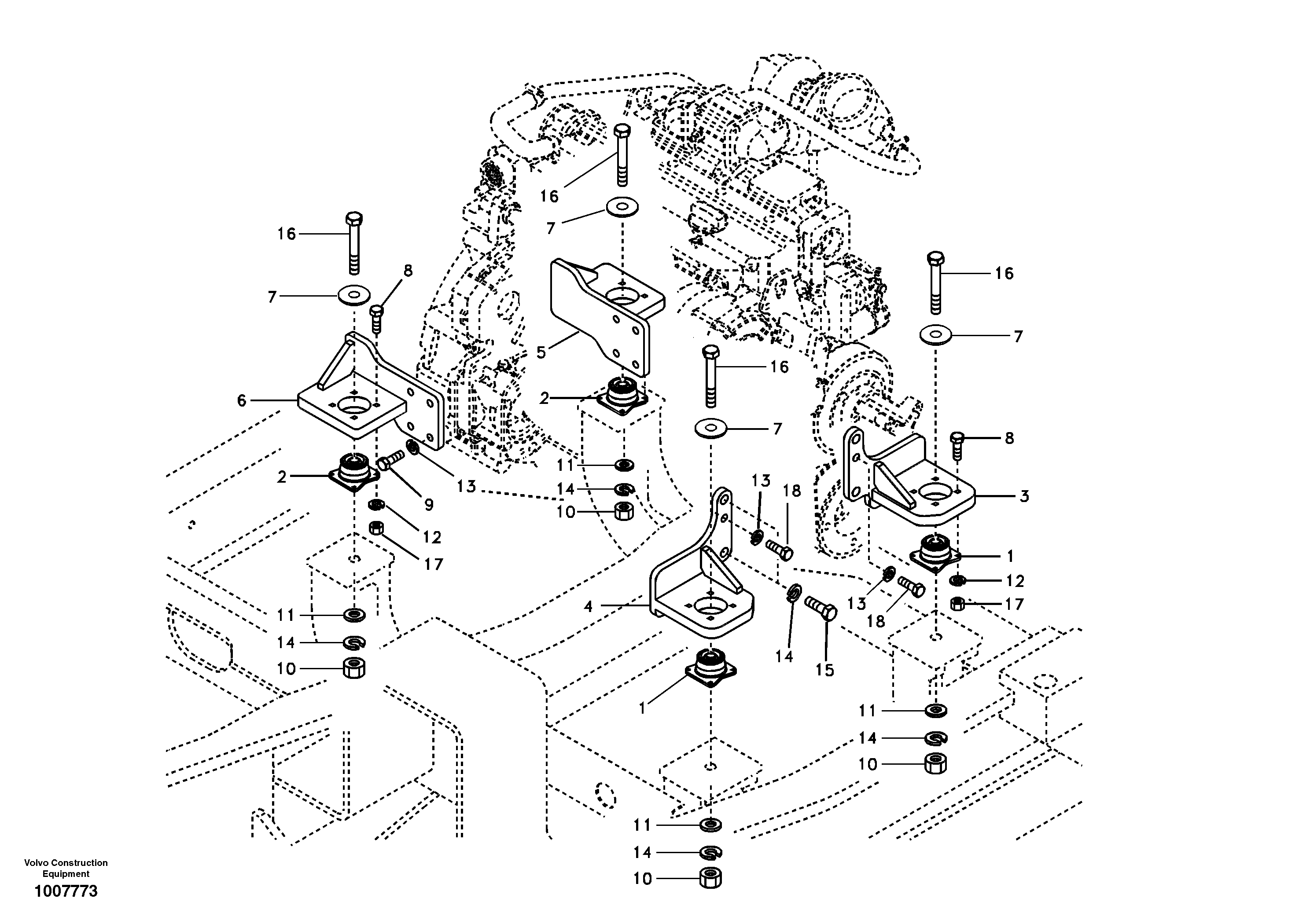 Engine mount — volvo parts diagram